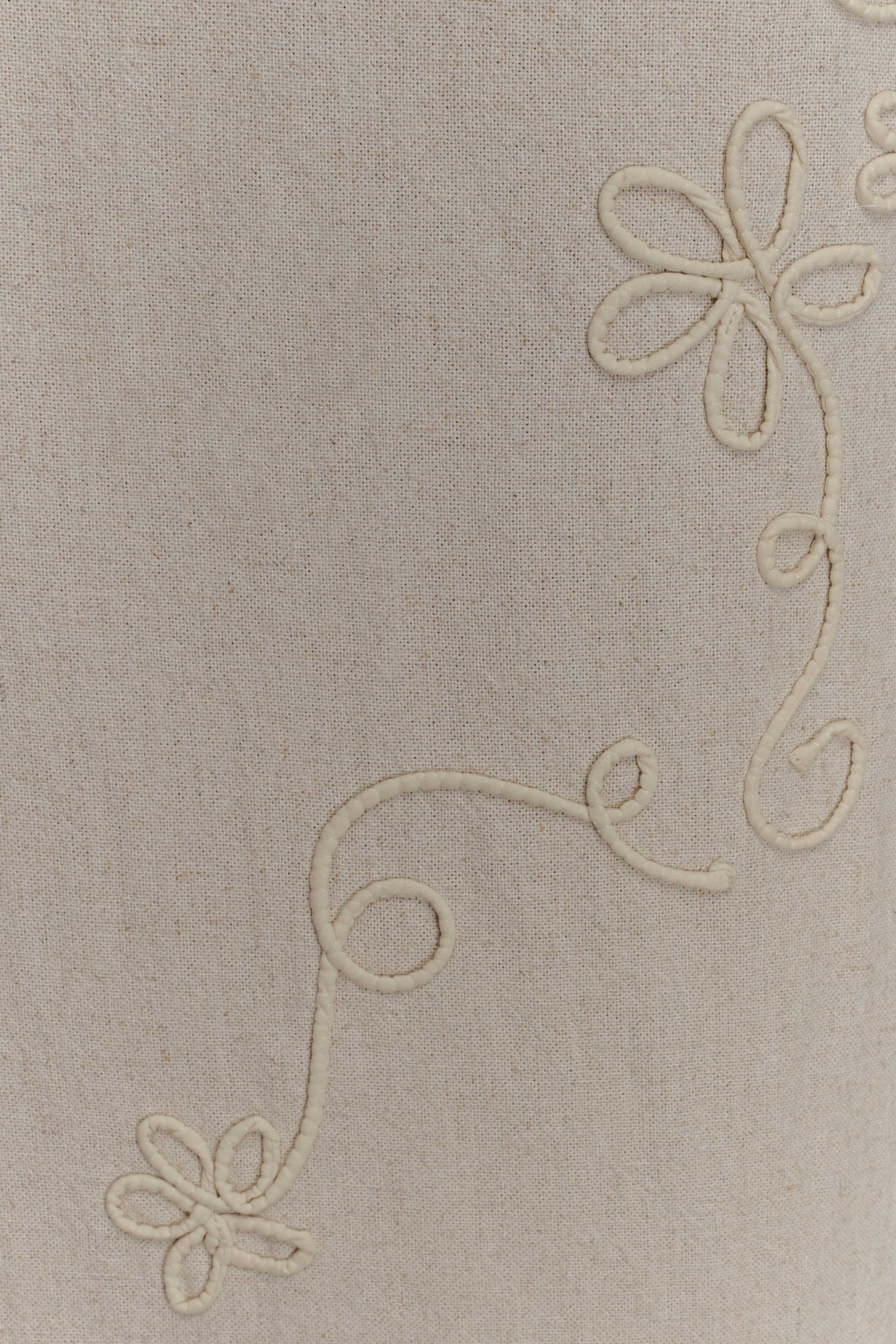 Casey Linen Embroidered Maxi Skirt - Natural #6