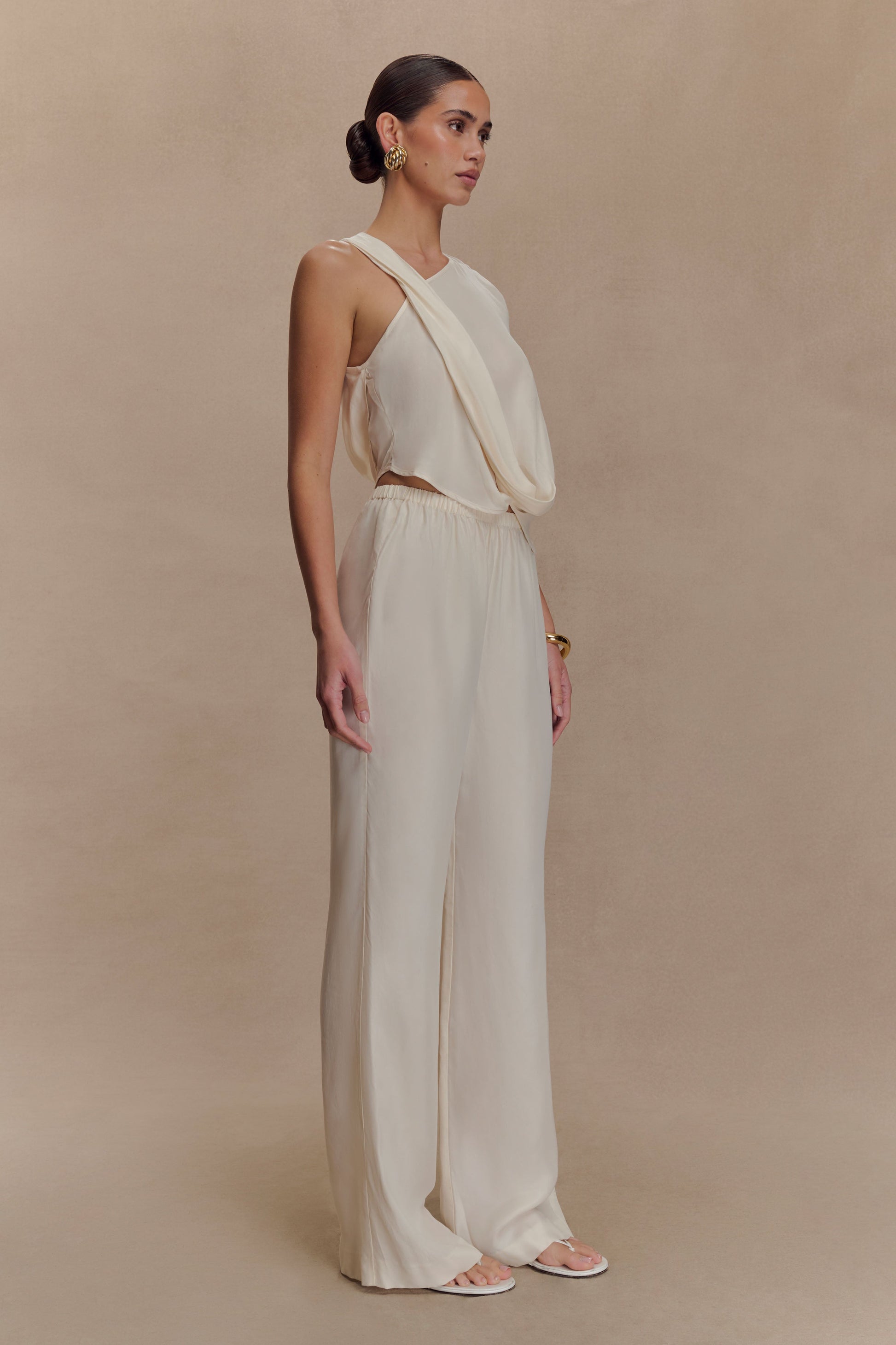 Violeta Straight Leg Pant - Ivory #3
