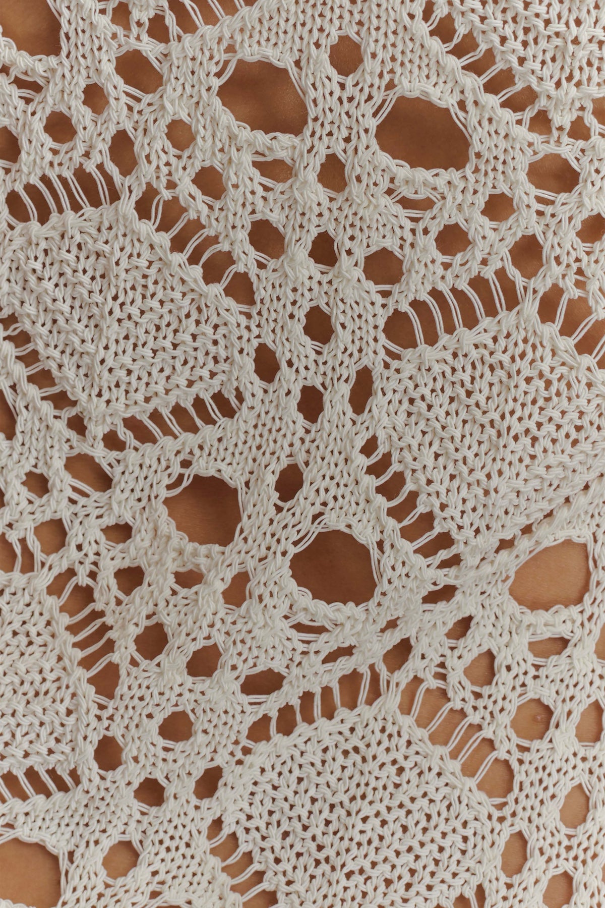 Aeline Strapless Crochet Knit Top - Ivory #5