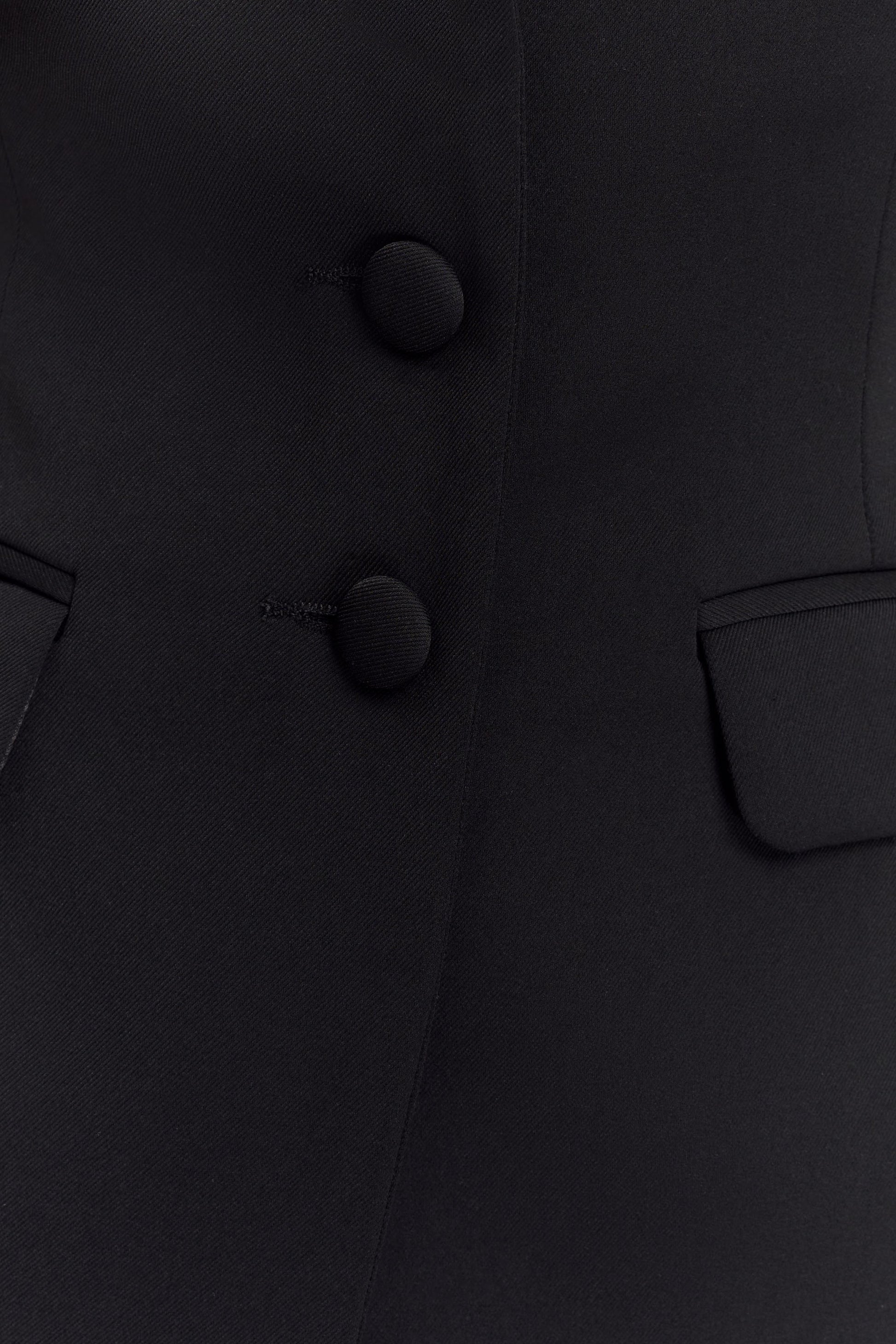 Opal Puff Sleeve Suiting Top - Black #7