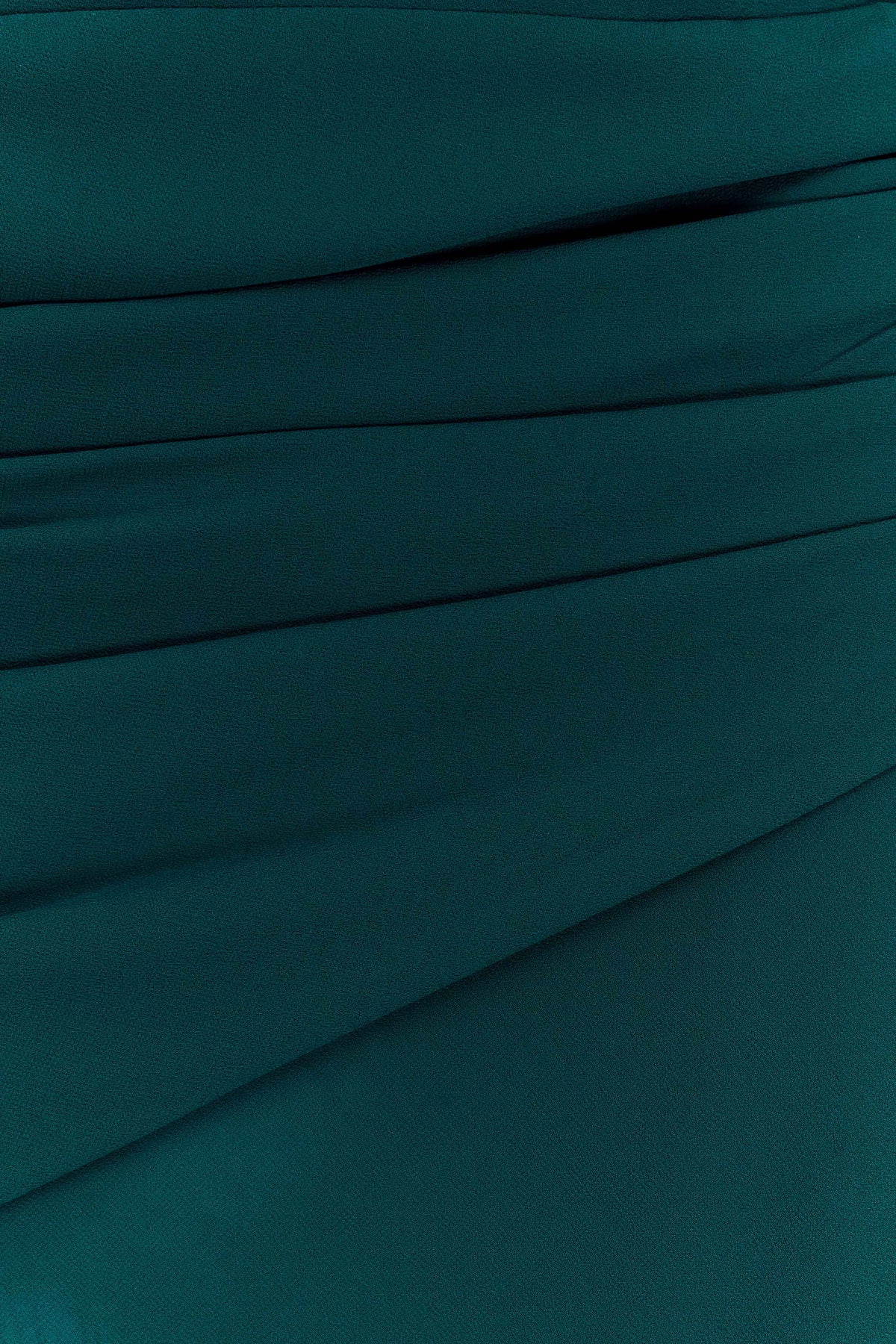 Giulia Chiffon Draped Mini Dress - Dark Emerald #7