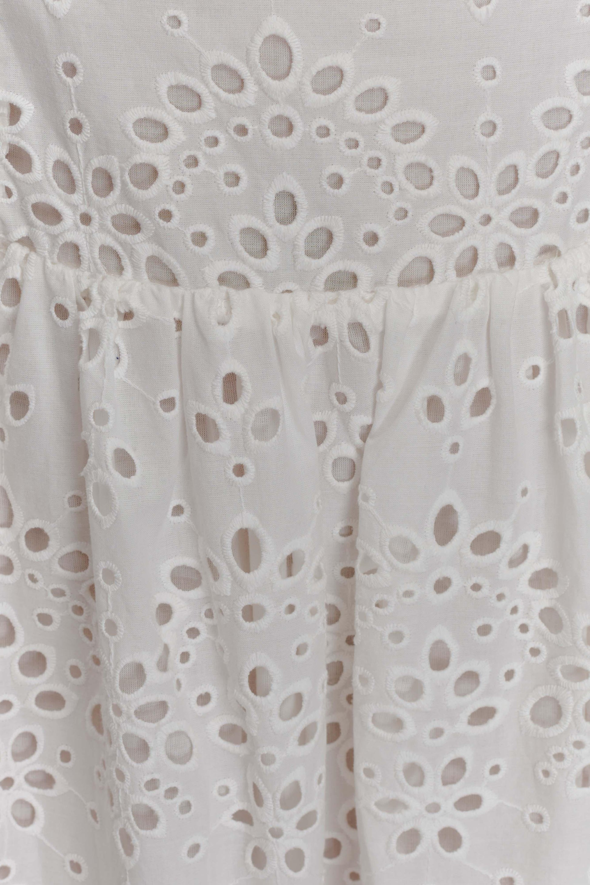 Maureen Broderie Strapless Maxi Dress - White #9