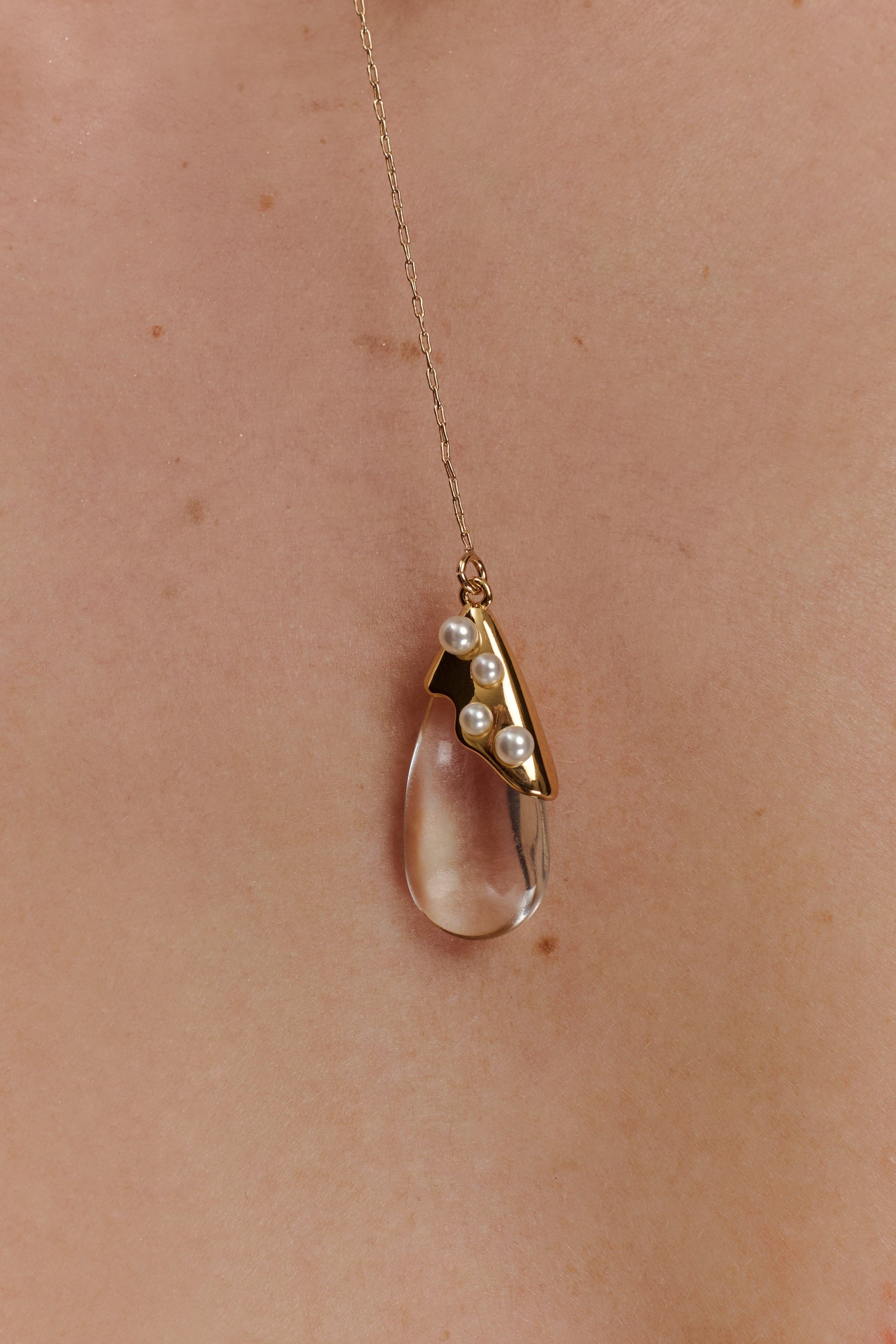 Augusta Teardrop Pendant Necklace - Gold #3