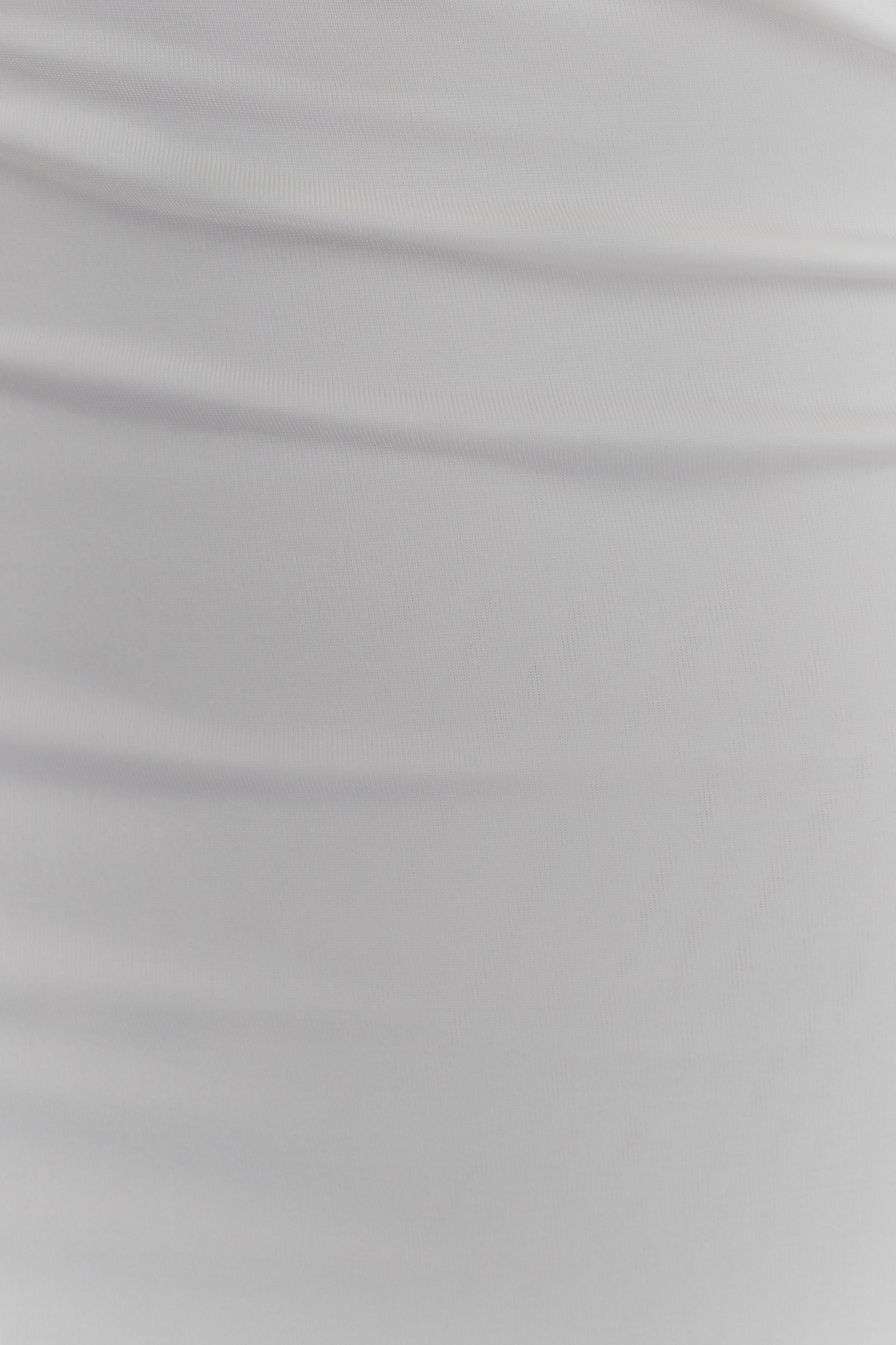 Lottie Slinky Maxi Dress With Split - White #5