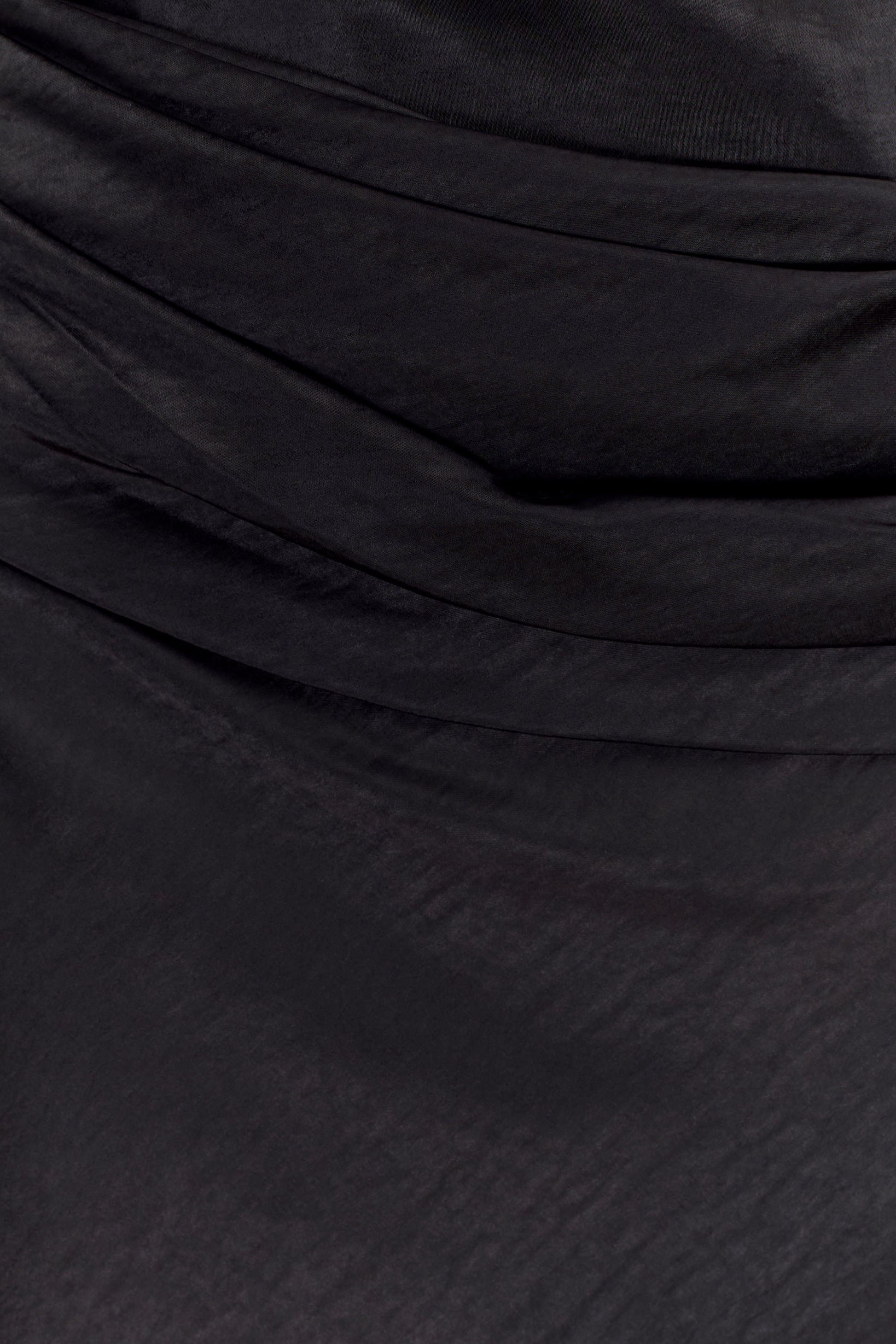 Jasmine Strapless Satin Maxi Dress - Black #4