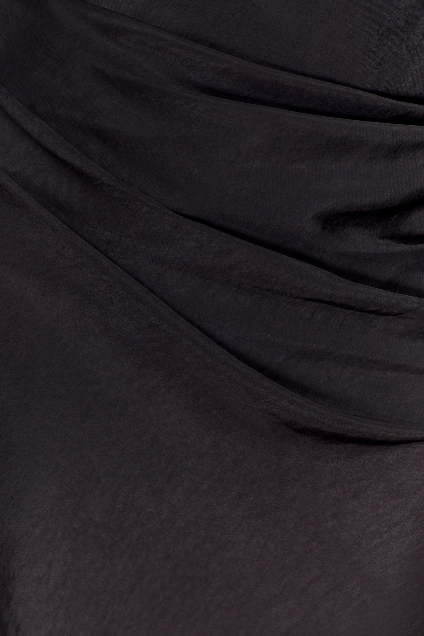 Iris Long Sleeve Satin Maxi Dress - Black