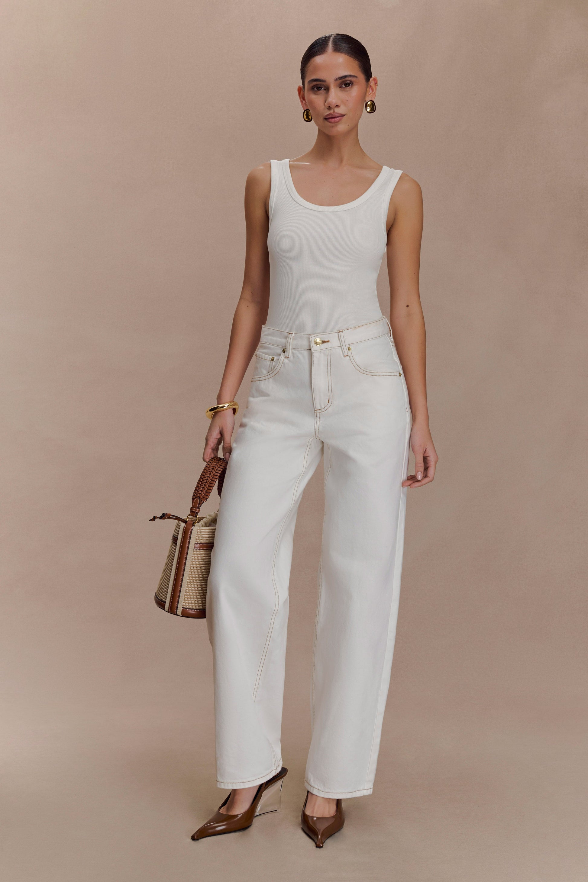 Maeva Scoop Tank Top - Ivory #7