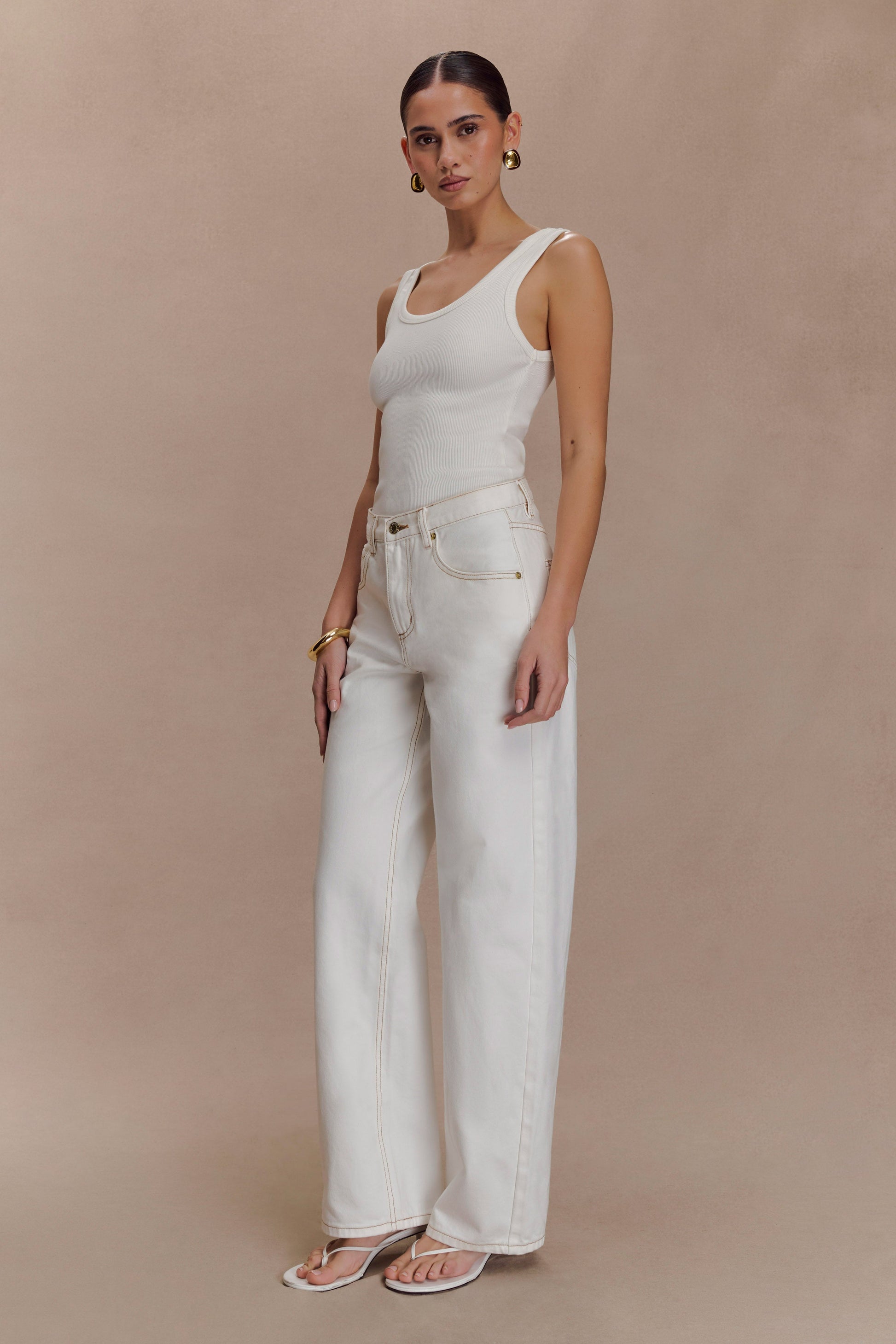 Maeva Scoop Tank Top - Ivory #5