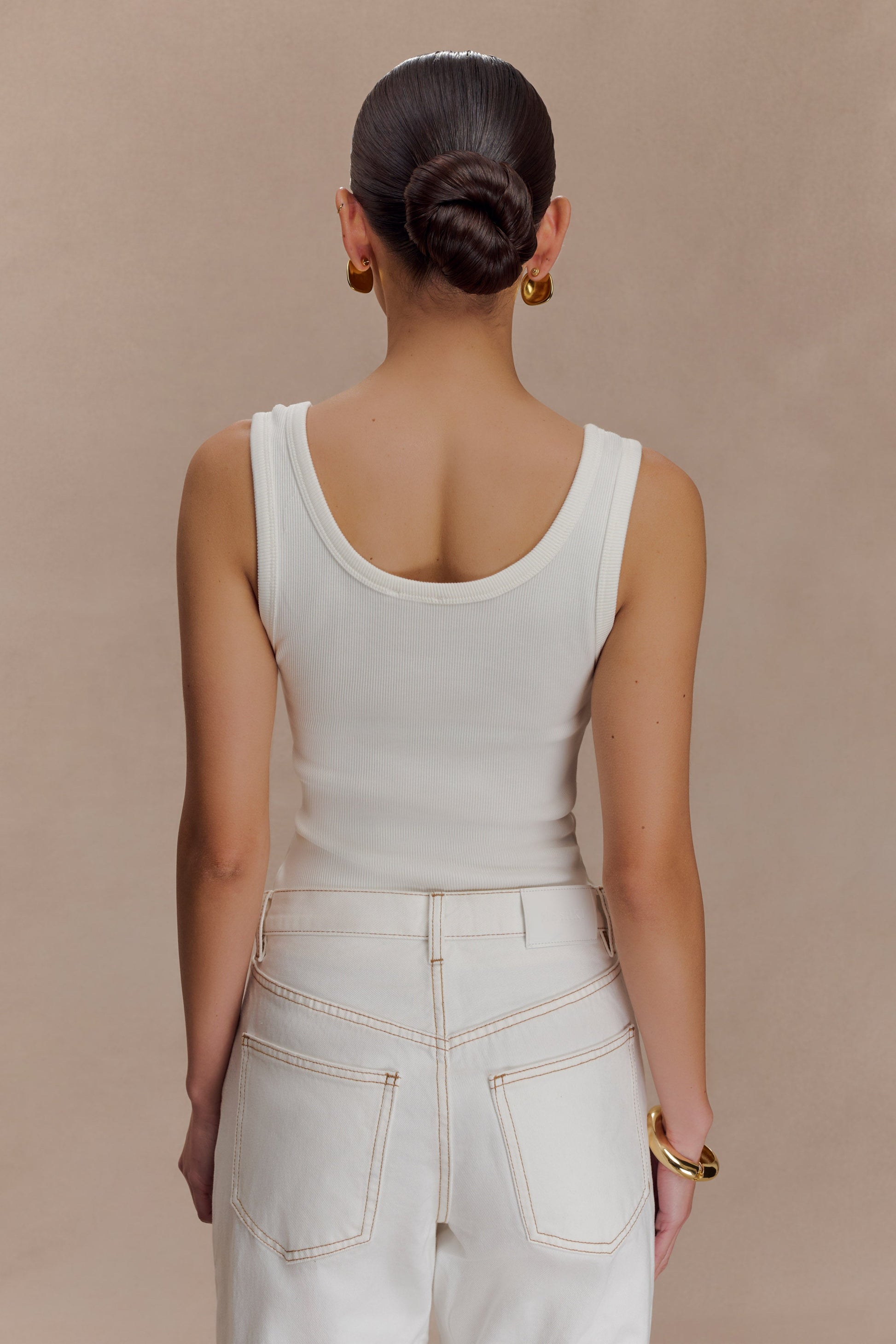 Maeva Scoop Tank Top - Ivory #4