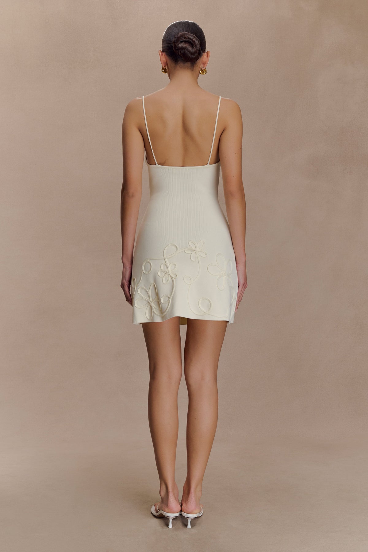 Brullo Embroidery Knit Mini Dress - Ivory #2