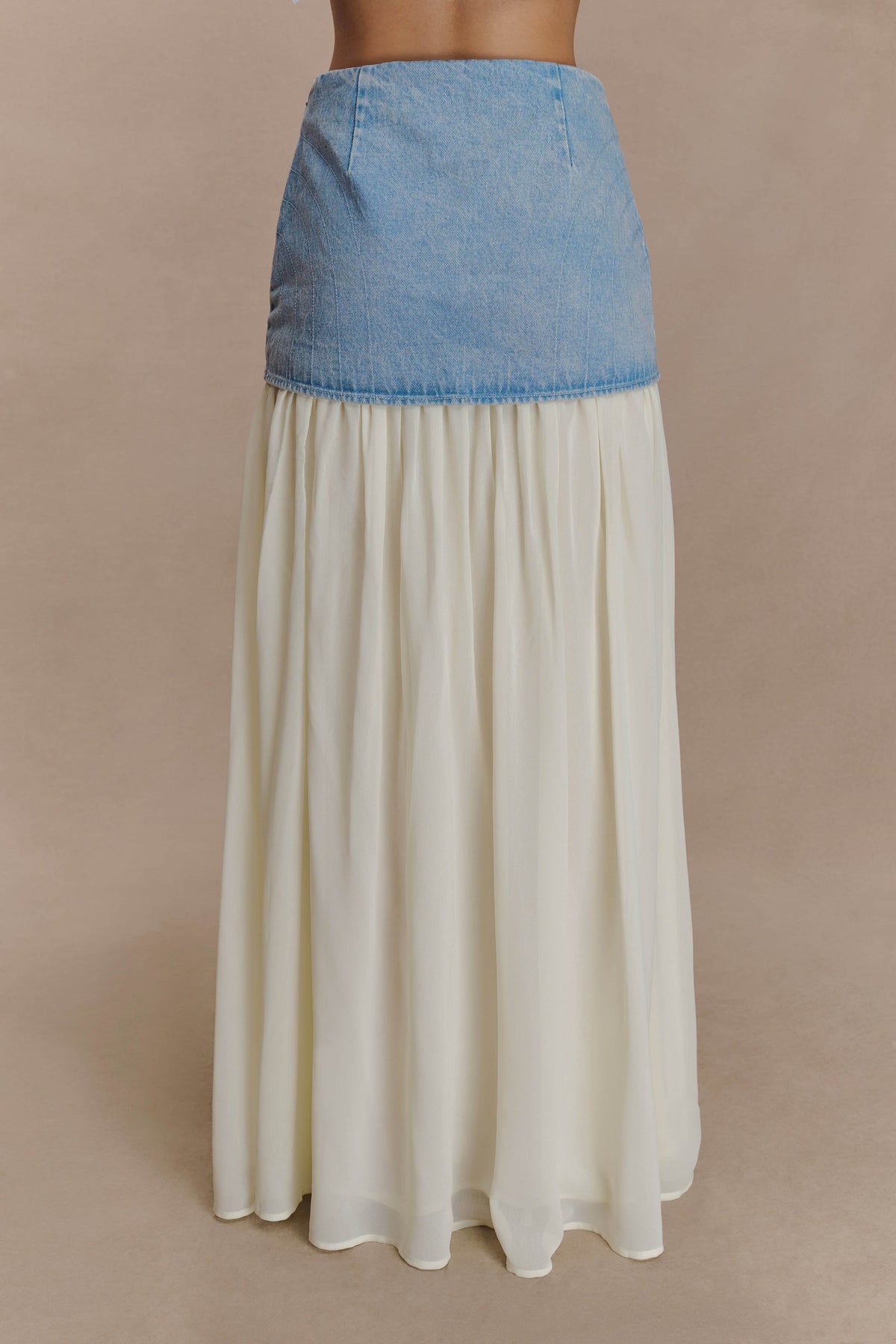 Tully Chiffon Denim Maxi Skirt - 80'S Blue #2