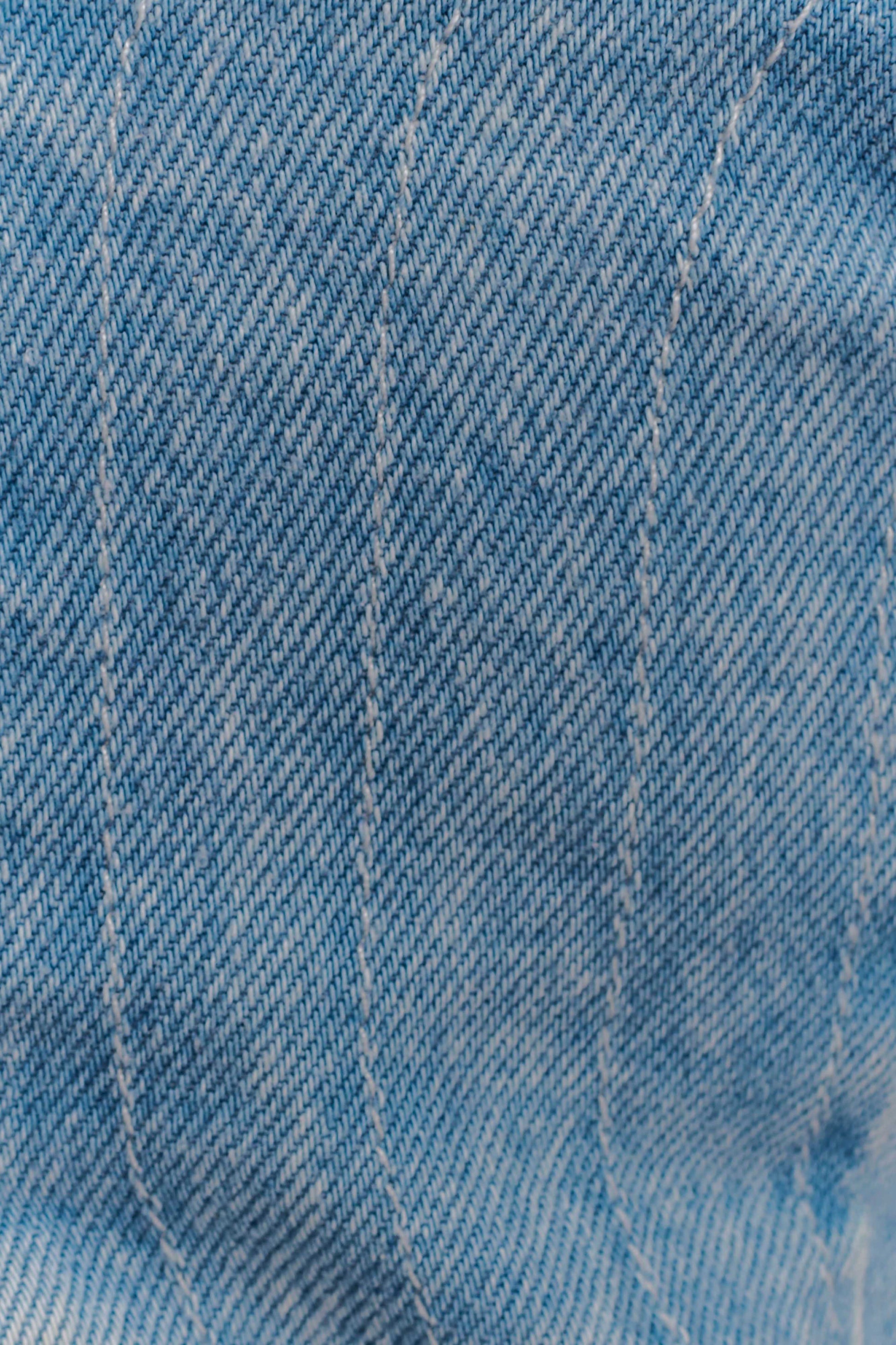 Tully Strapless Topstitch Denim Top - 80'S Blue #6