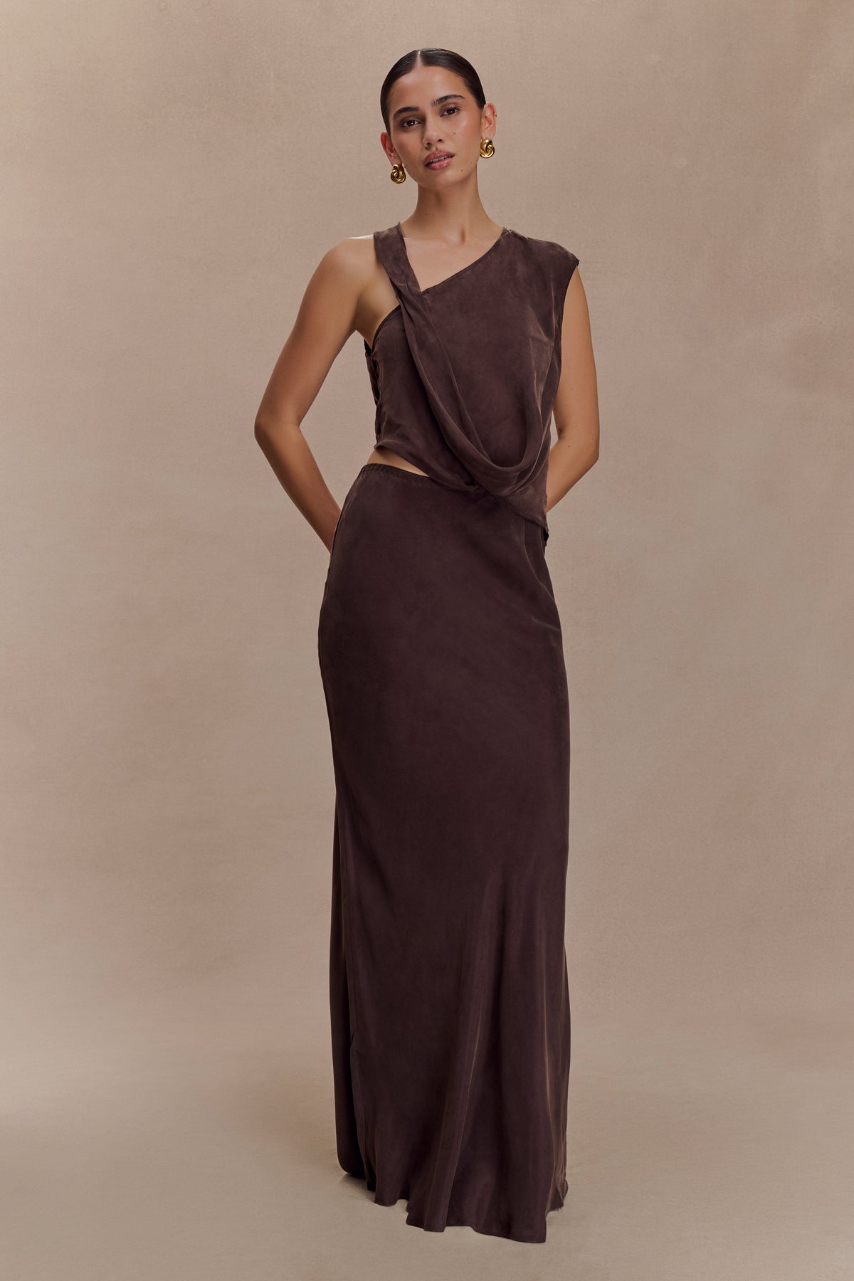 Violeta Maxi Skirt - Dark Chocolate