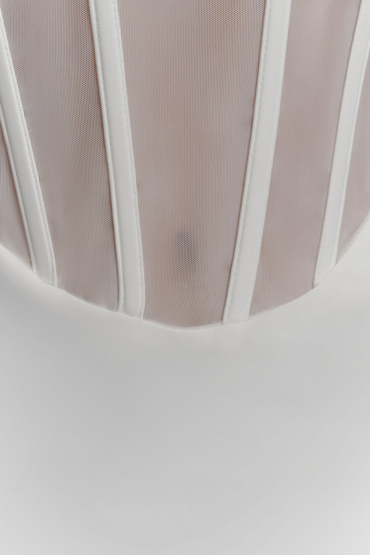 Palmer Mesh Corset Mini Dress - Ivory