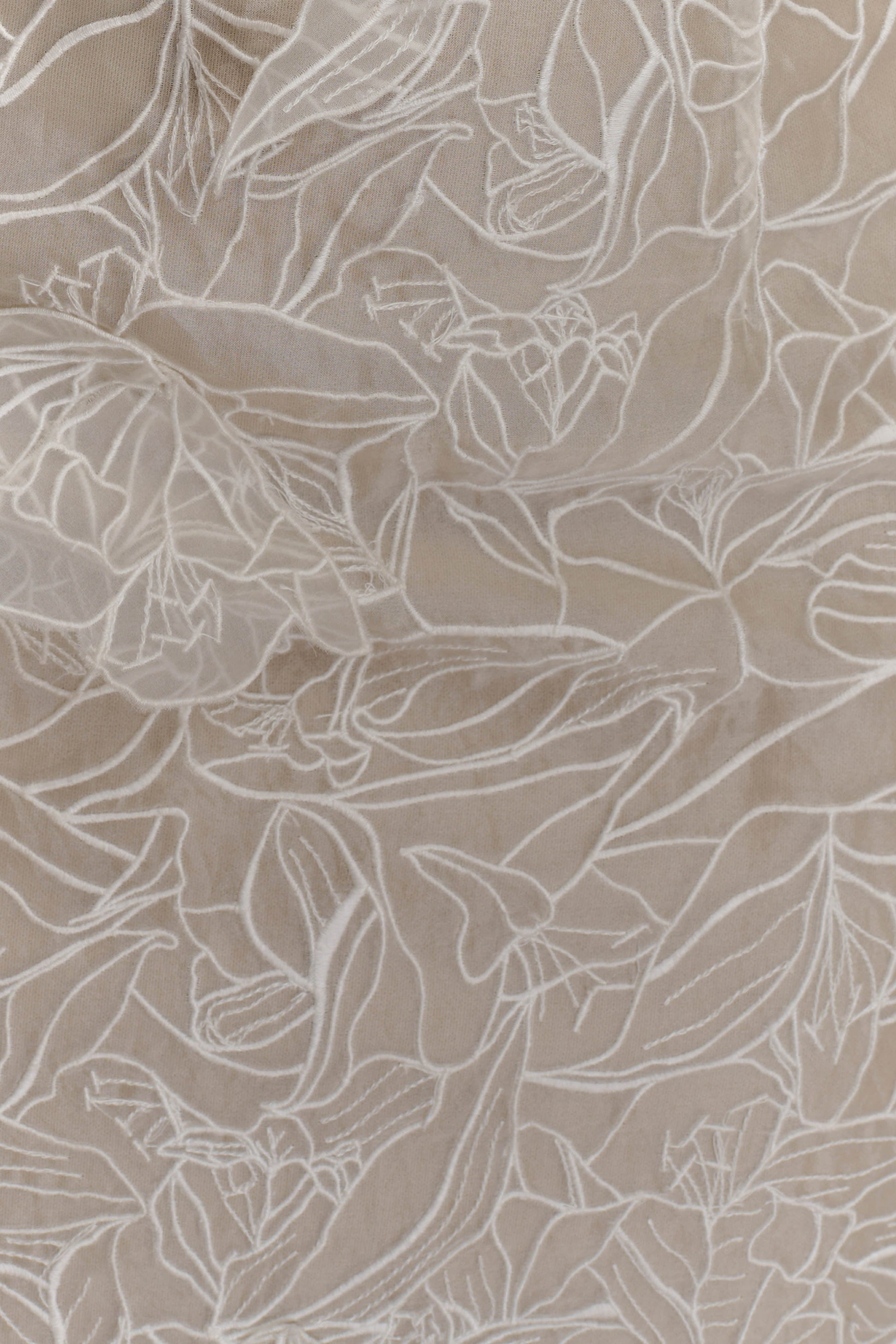 Lenore Silk Lace Halter Midi Dress - Ivory #7