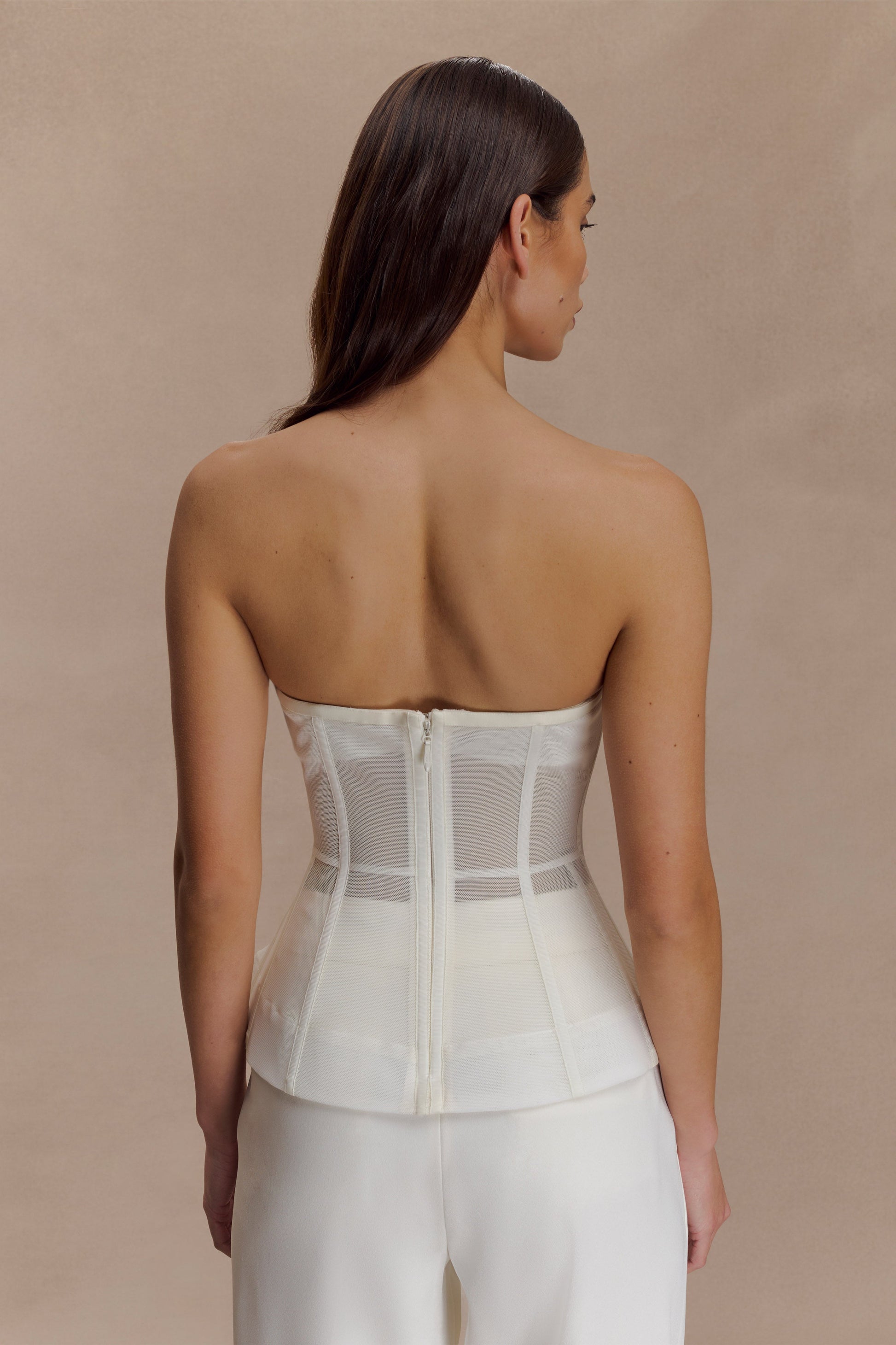 Zoe Structured Corset - White #6