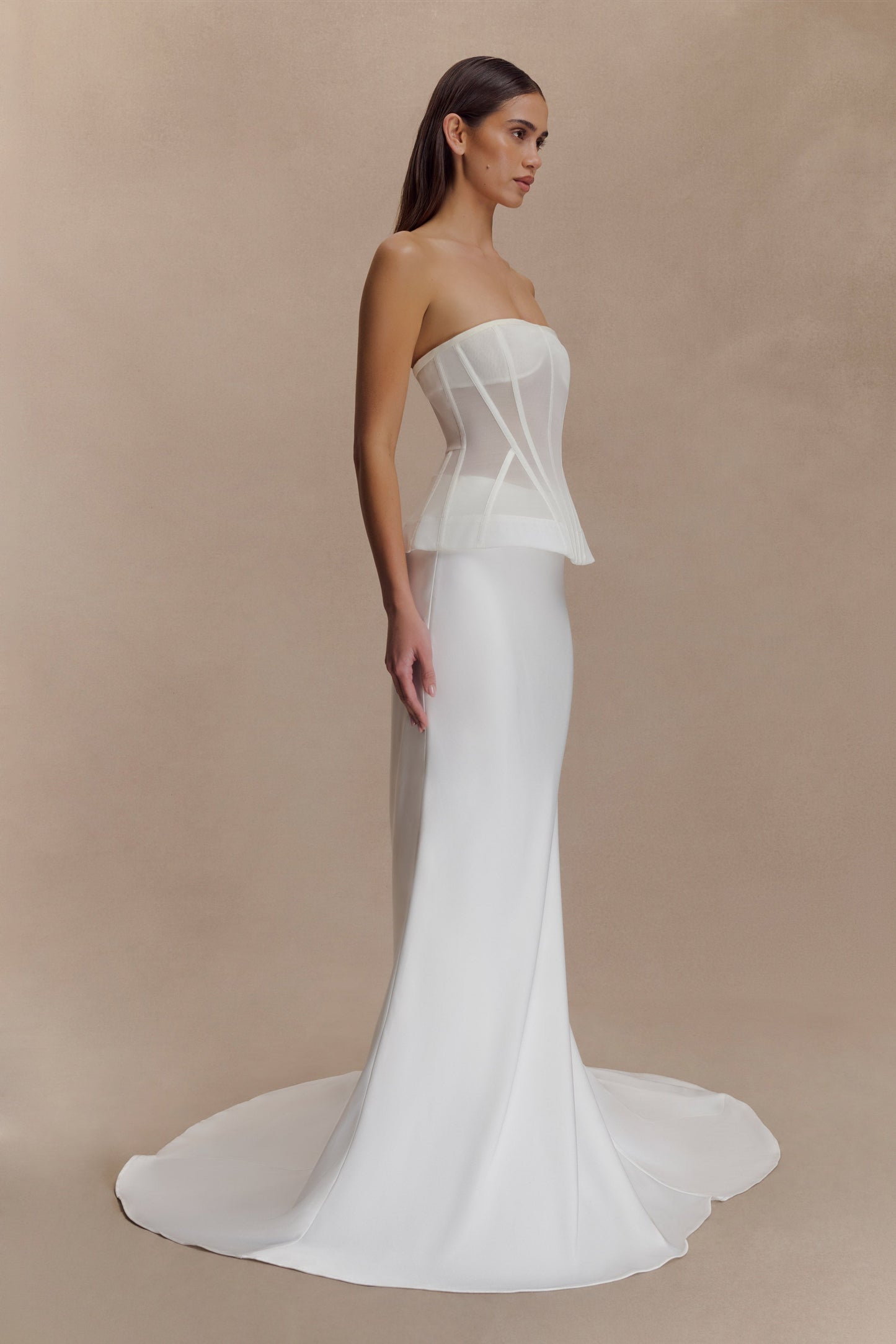 Zoe Structured Corset - White