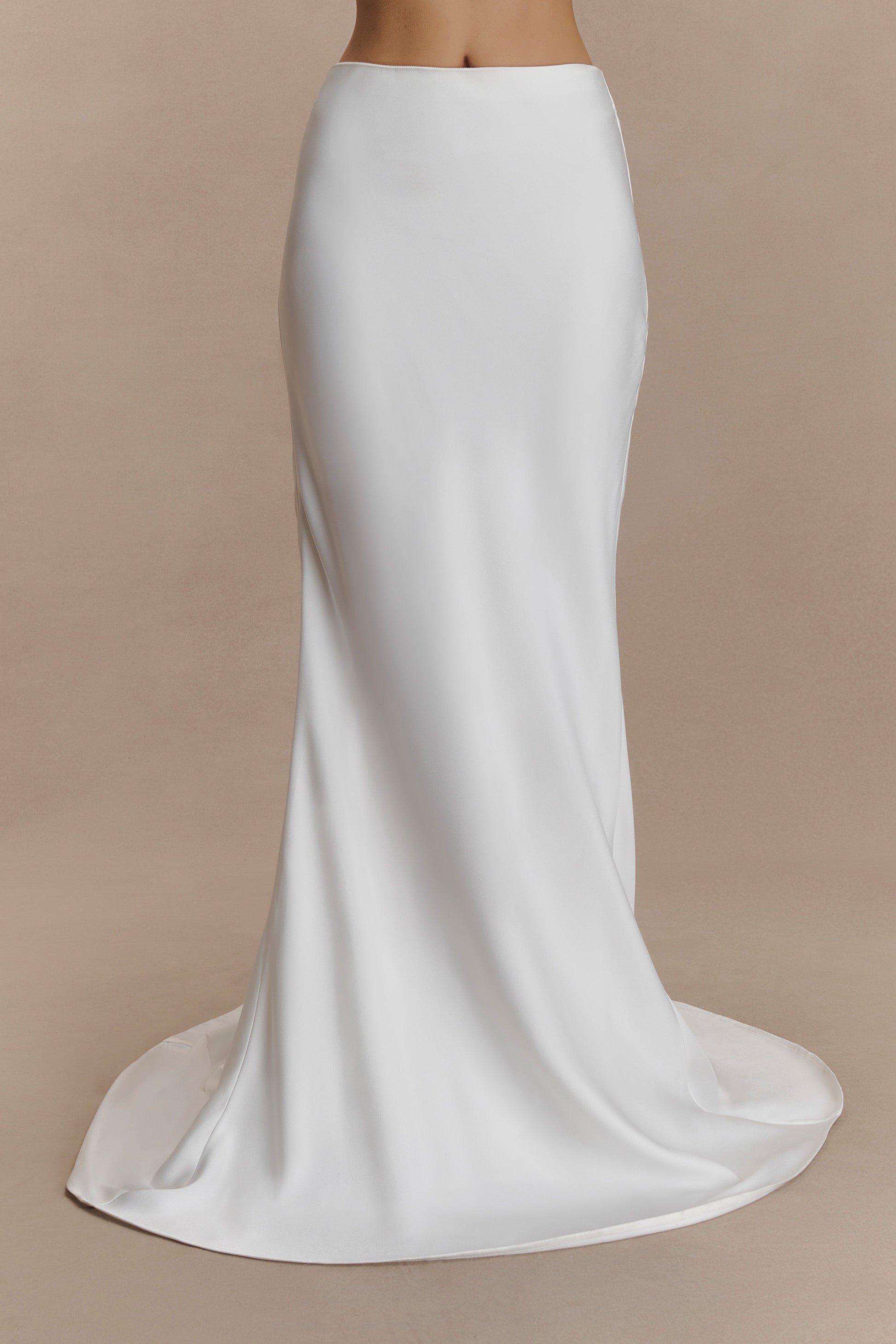 Clara Fishtail Maxi Skirt - White #5