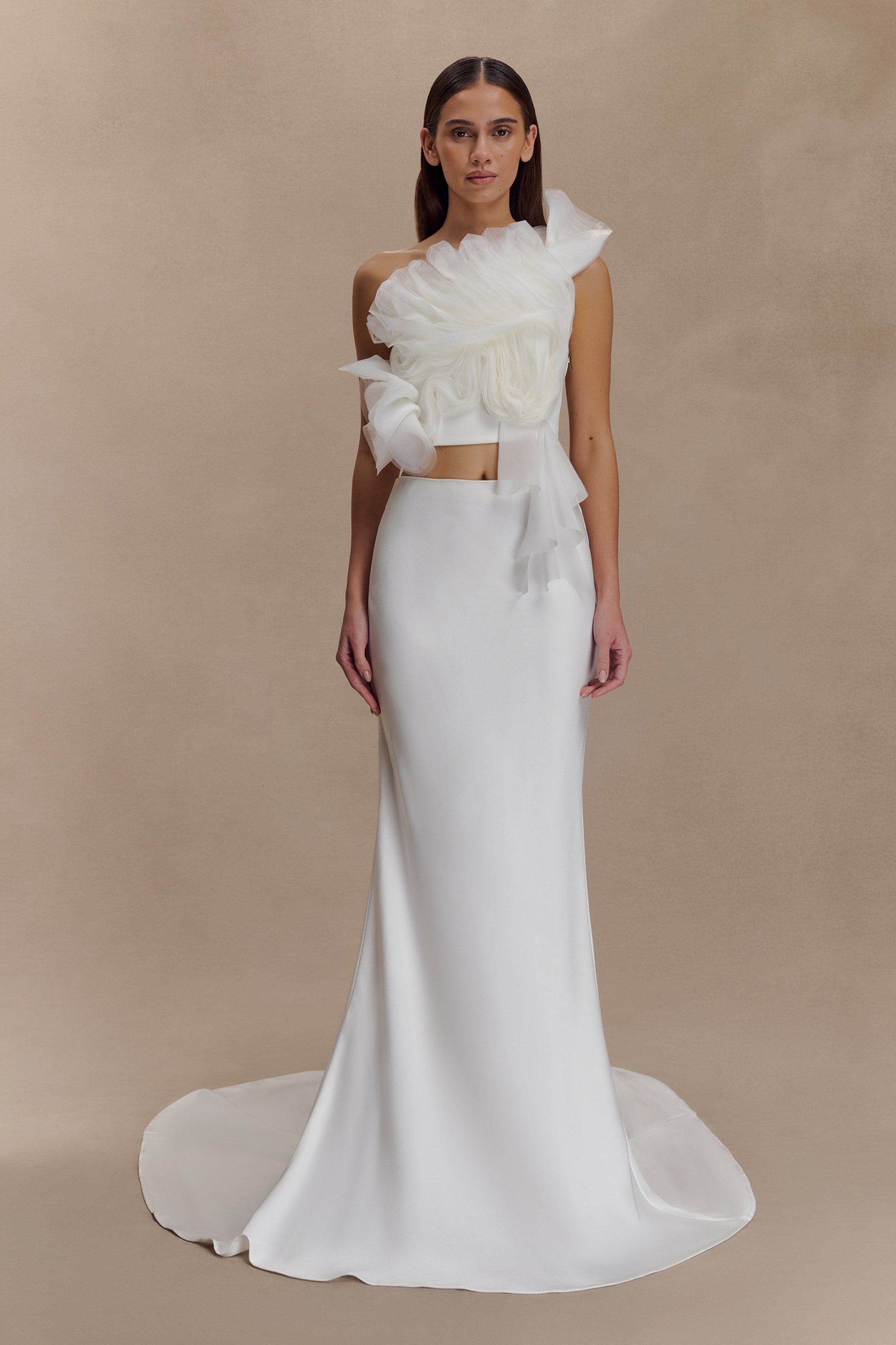 Clara Fishtail Maxi Skirt - White #7