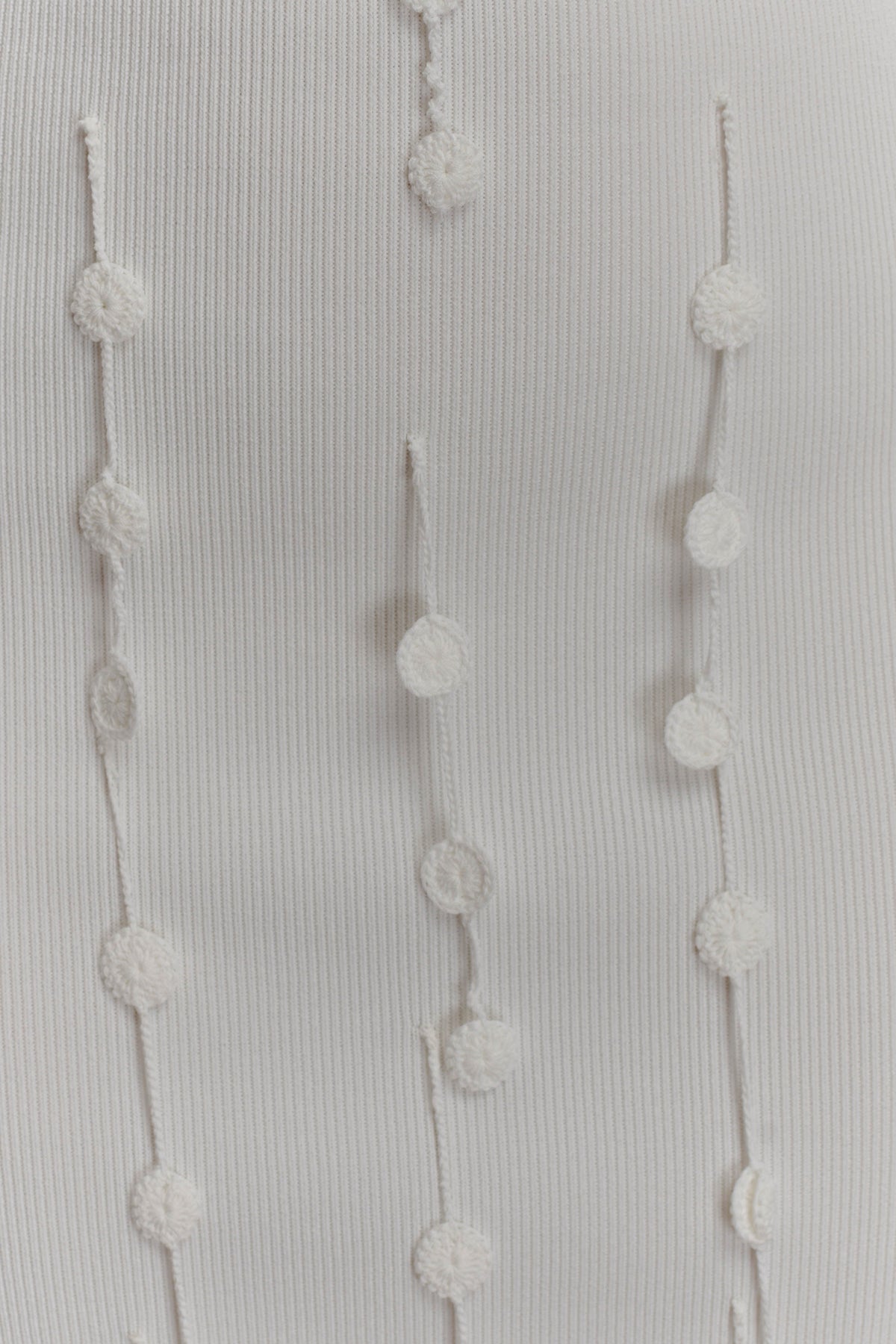 Tove Hand Knit Flower Mini Dress - White #5