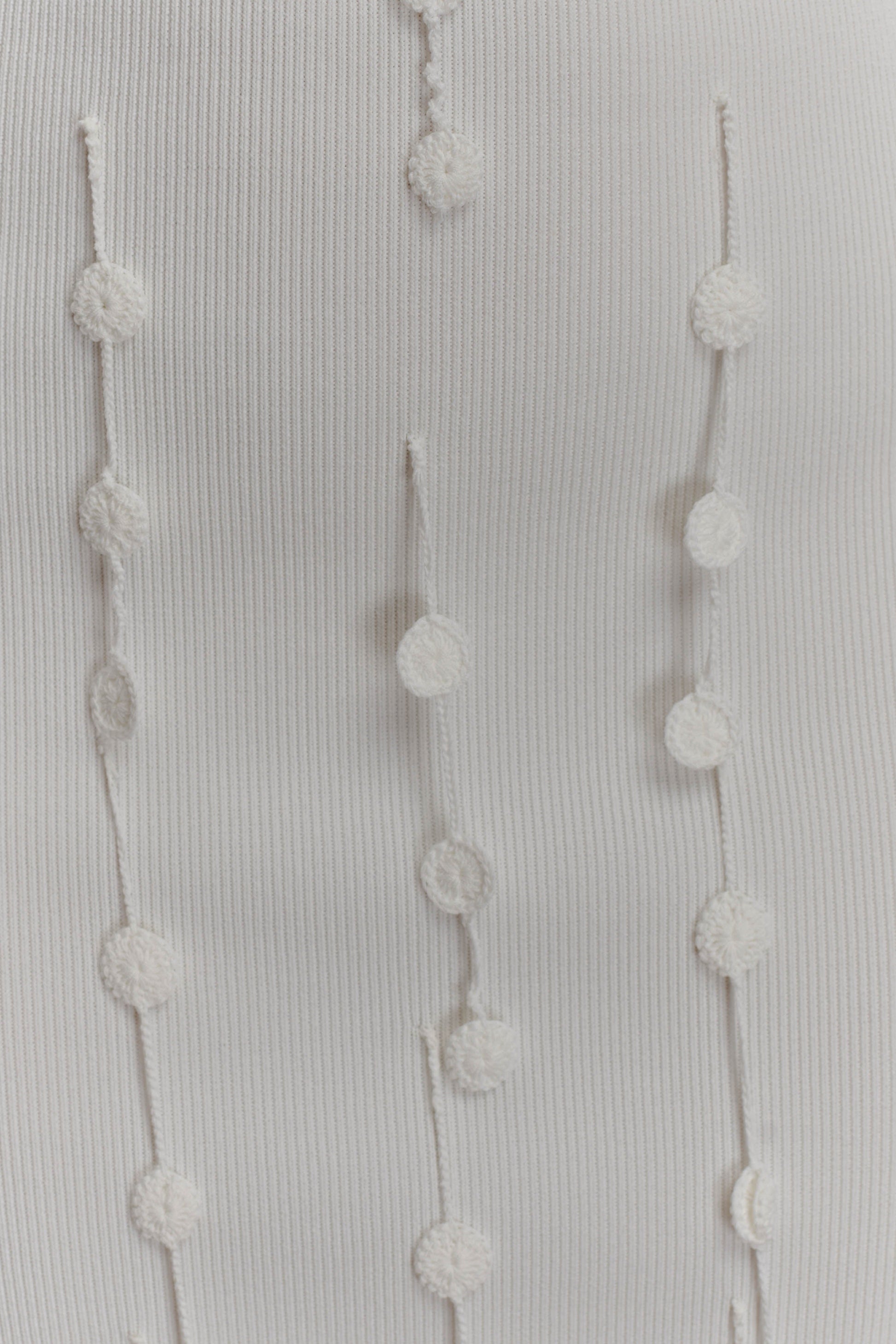 Tove Hand Knit Flower Mini Dress - White #5