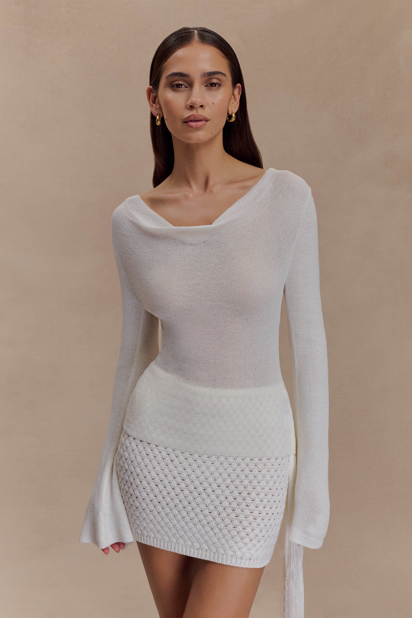 Terrymae Crochet Mini Skirt - White
