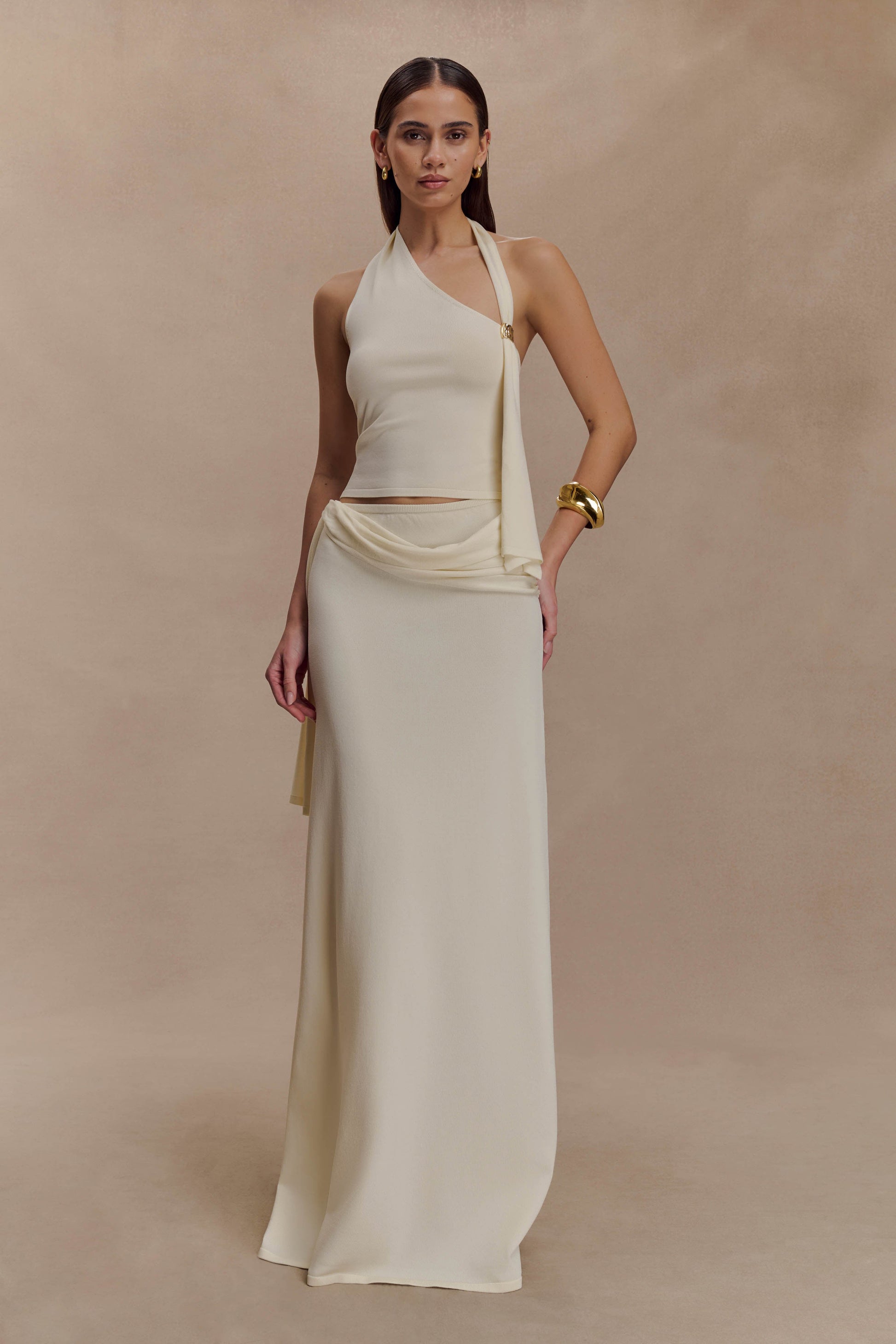 Xanthia Knit Halter Top - Ivory #6