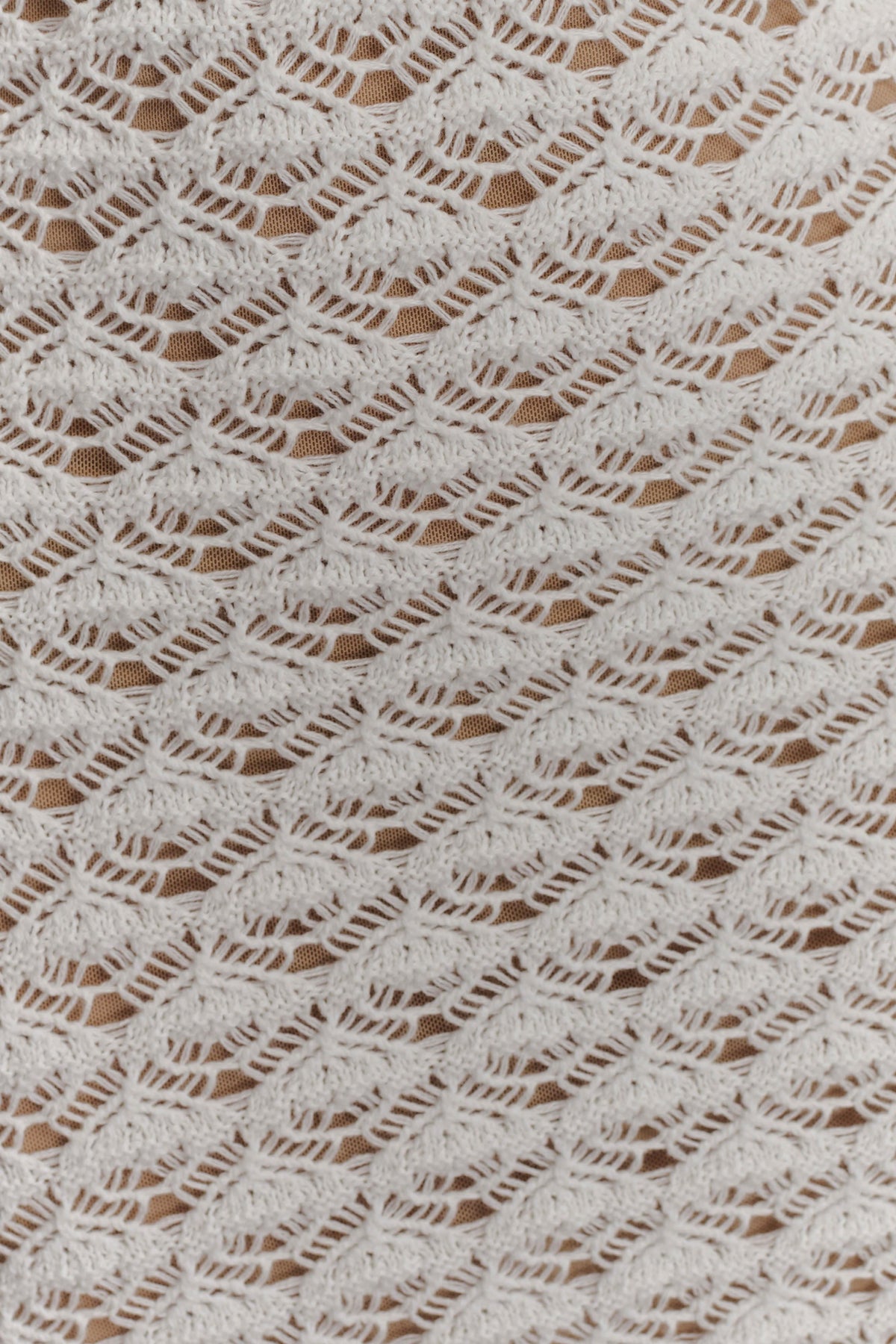 Brigid Ruffle Knit Sleeveless Dress - Ivory