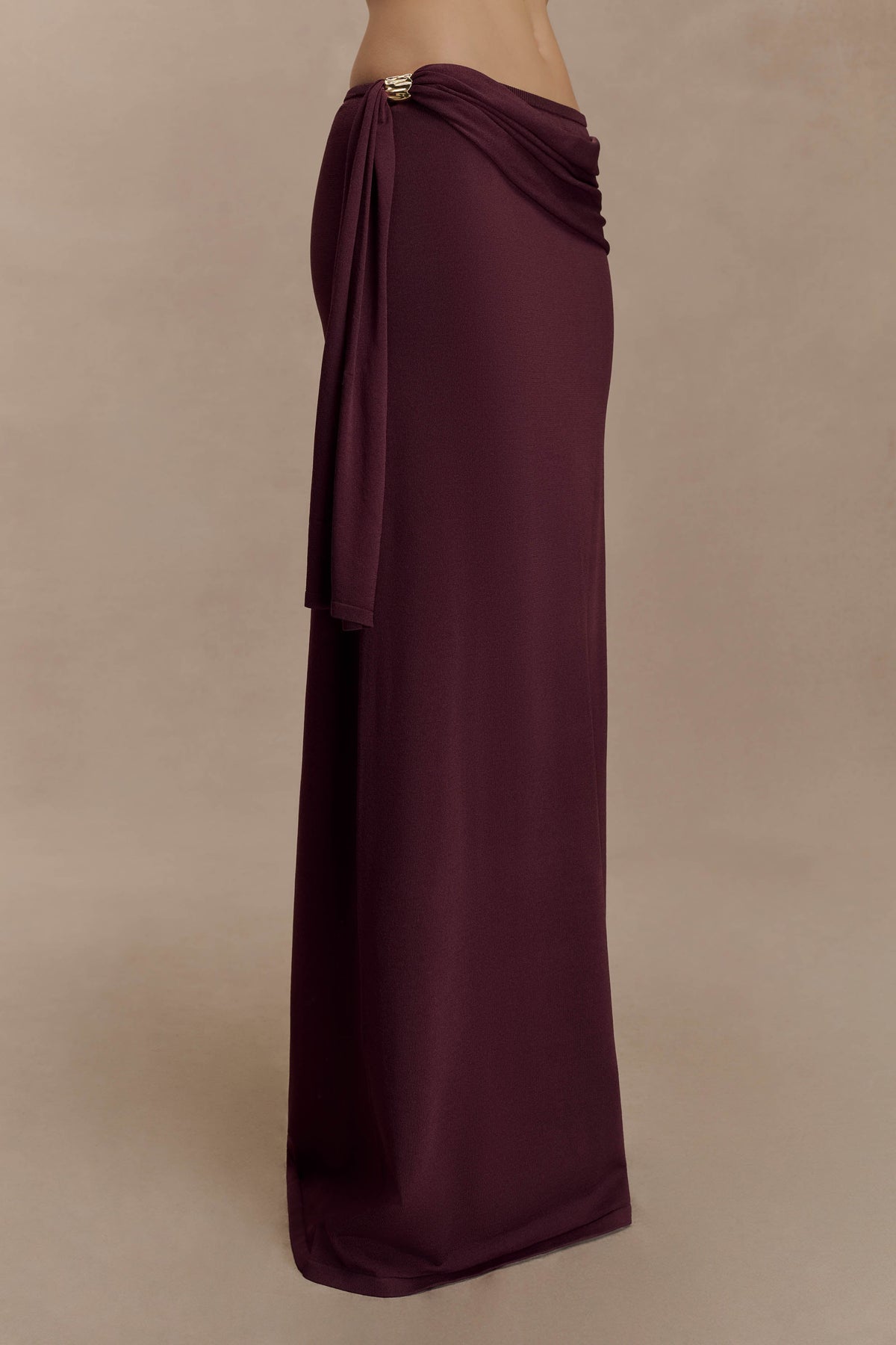 Bowie Low Rise Knit Maxi Skirt - Dark Chocolate #4