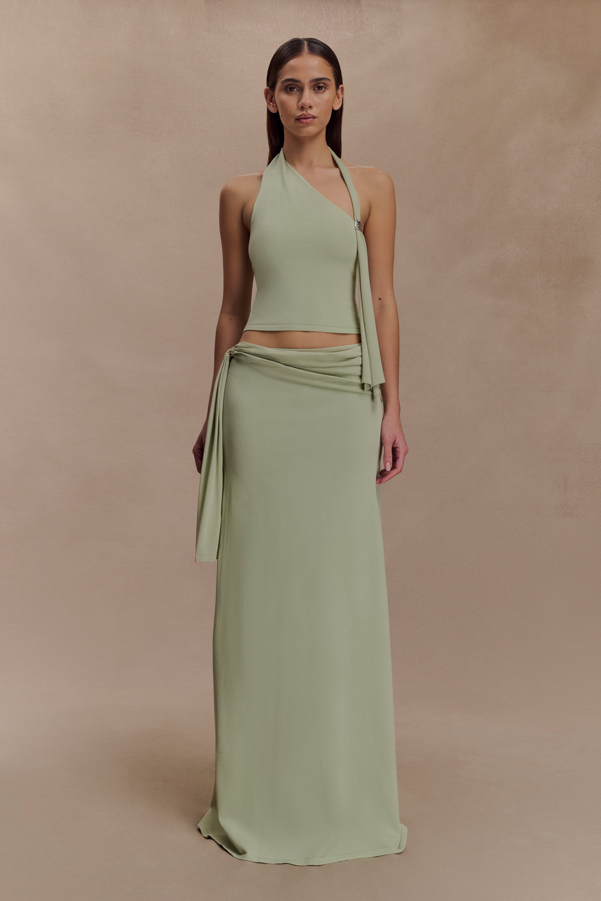 Xanthia Knit Halter Top - Pastel Green #5
