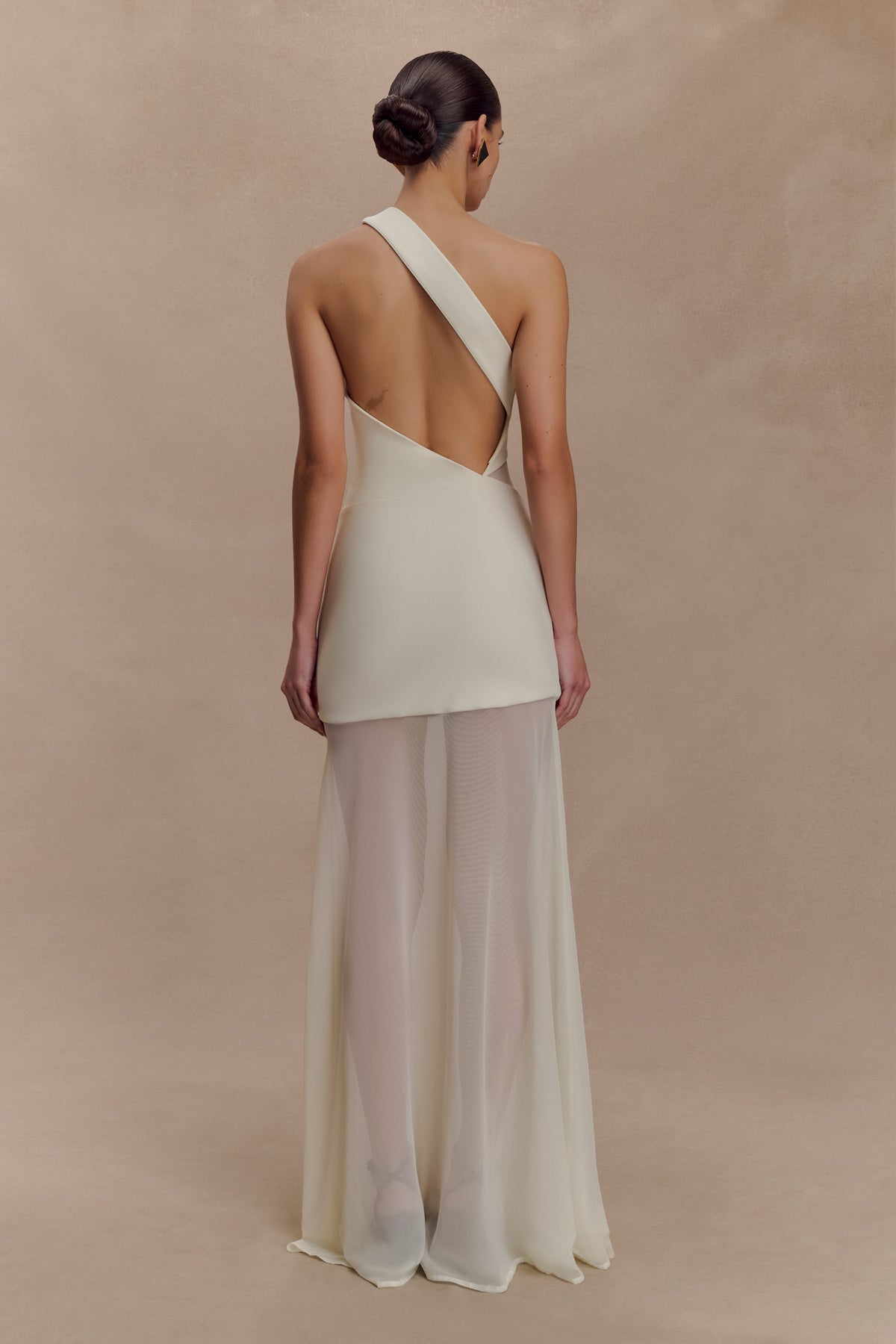 Vashti Cut Out Mesh Maxi Dress - Ivory
