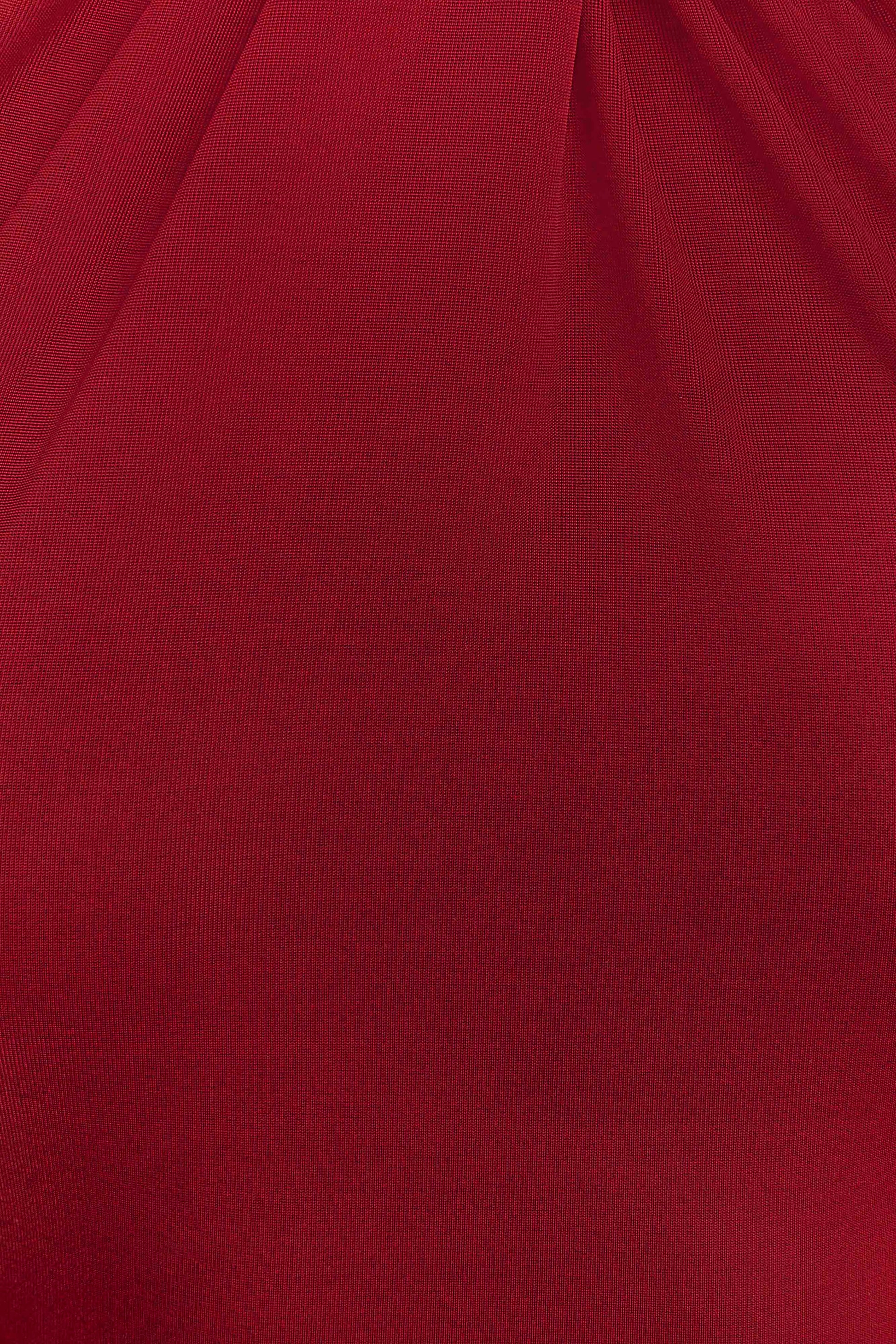 Elyna Slinky Halter Maxi Dress - Deep Red #5