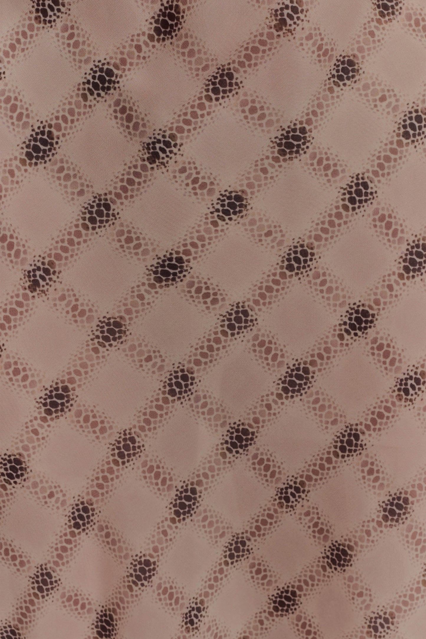 Silvana Chiffon Maxi Dress - Snake Check Print Mocha