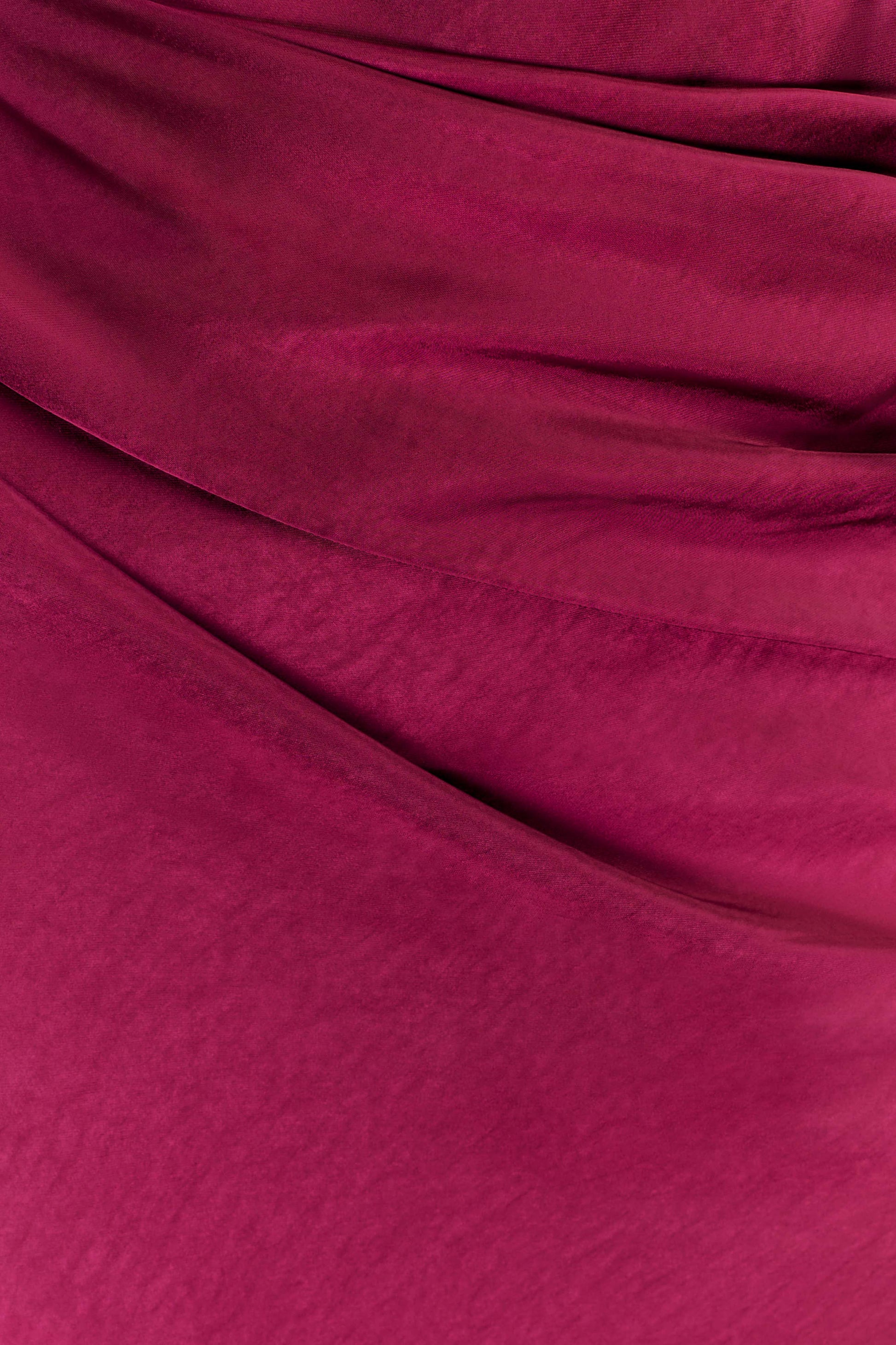 Iris Long Sleeve Satin Maxi Dress - Mahogany #5