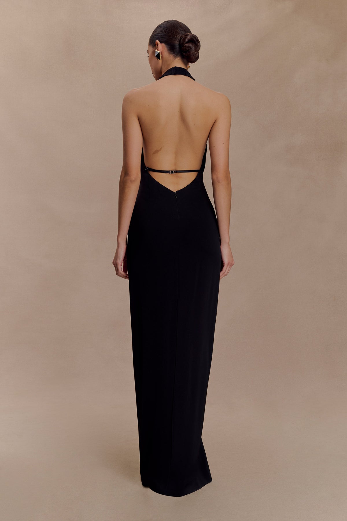 Vivianne Low Neck Maxi Dress - Black #6