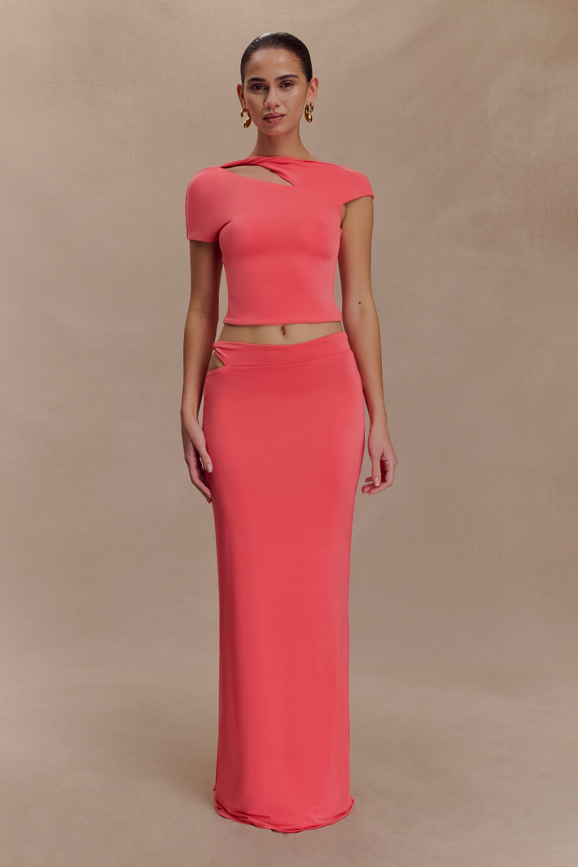 Haven Slinky Twist Top - Coral #7