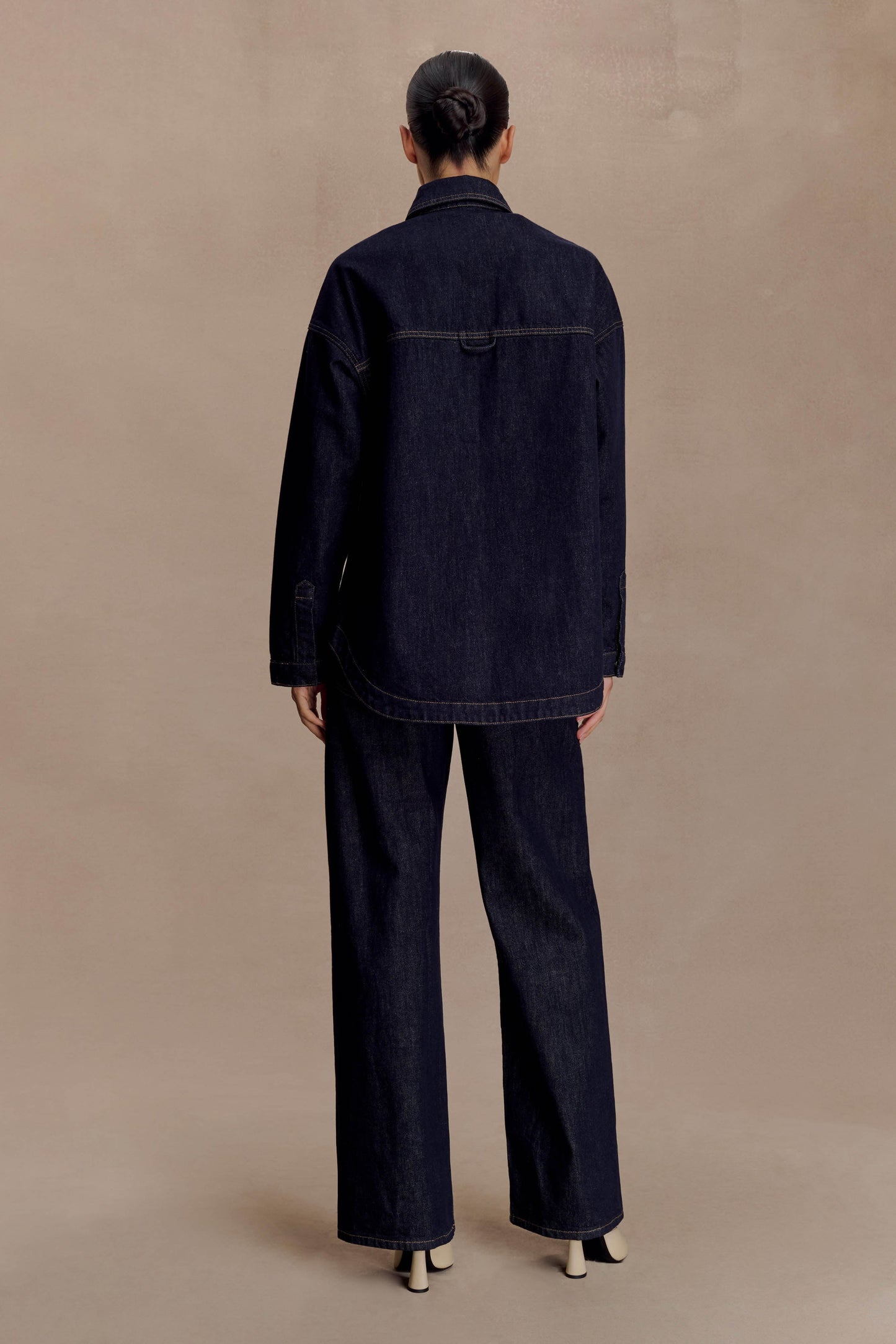 Lioda Oversized Denim Shirt - Washed Indigo Blue