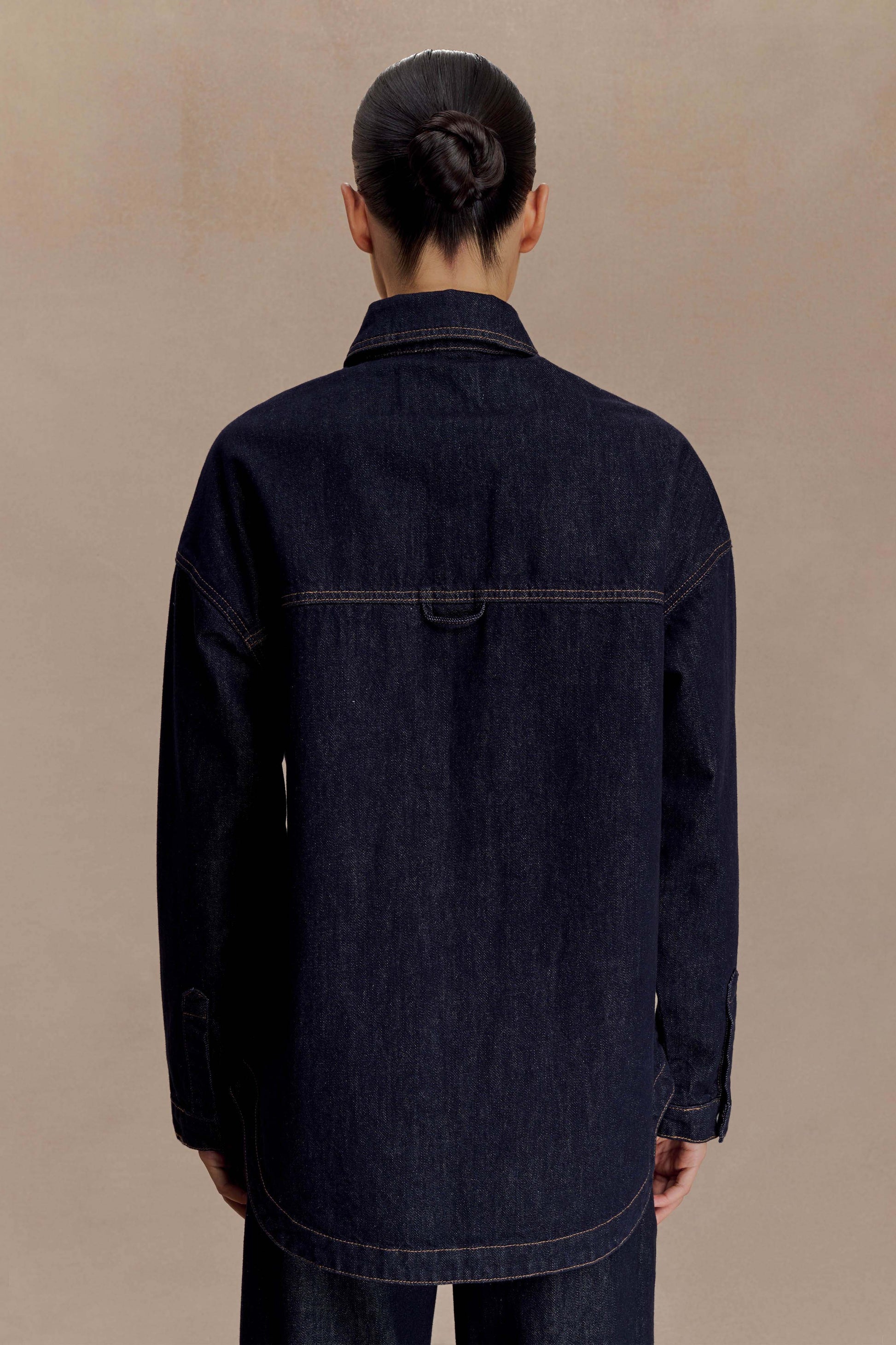 Lioda Oversized Denim Shirt - Washed Indigo Blue #3