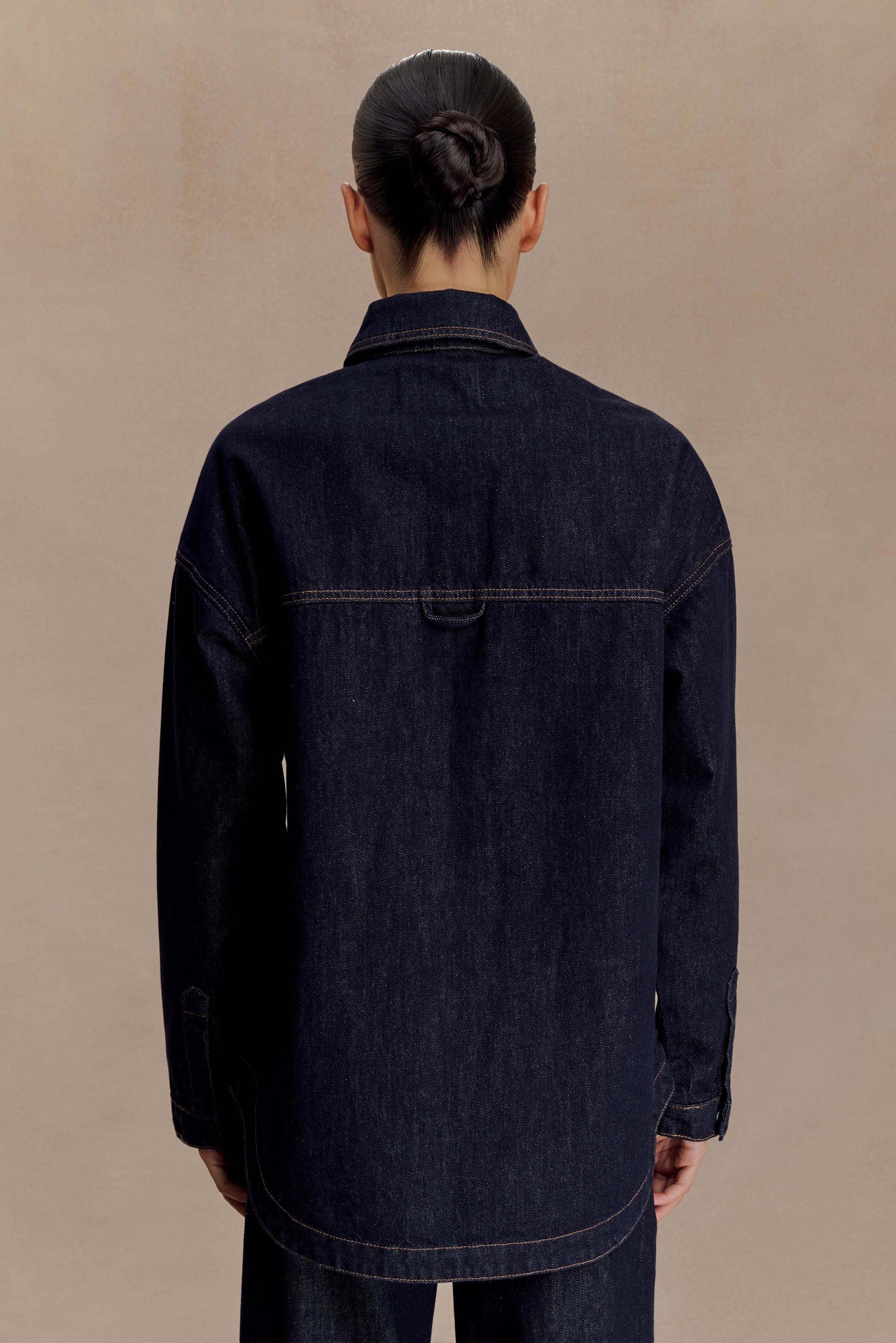 Lioda Oversized Denim Shirt - Washed Indigo Blue
