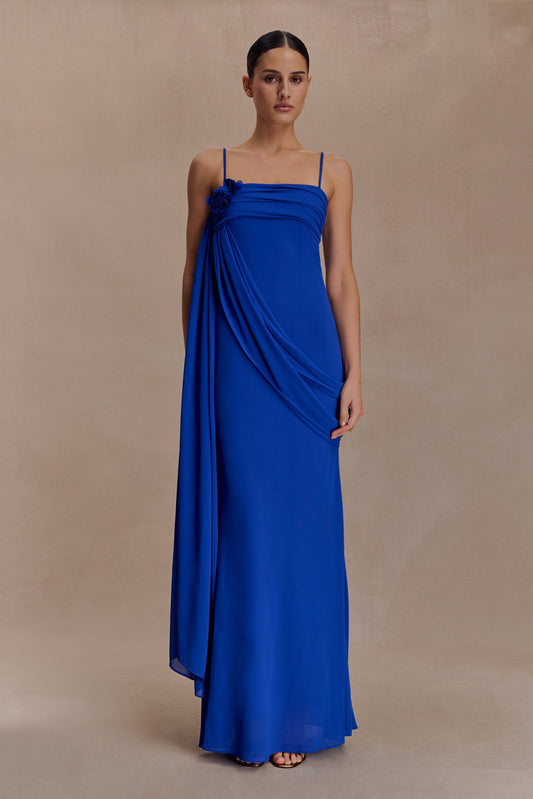 Leena Chiffon Maxi Dress - Cobalt