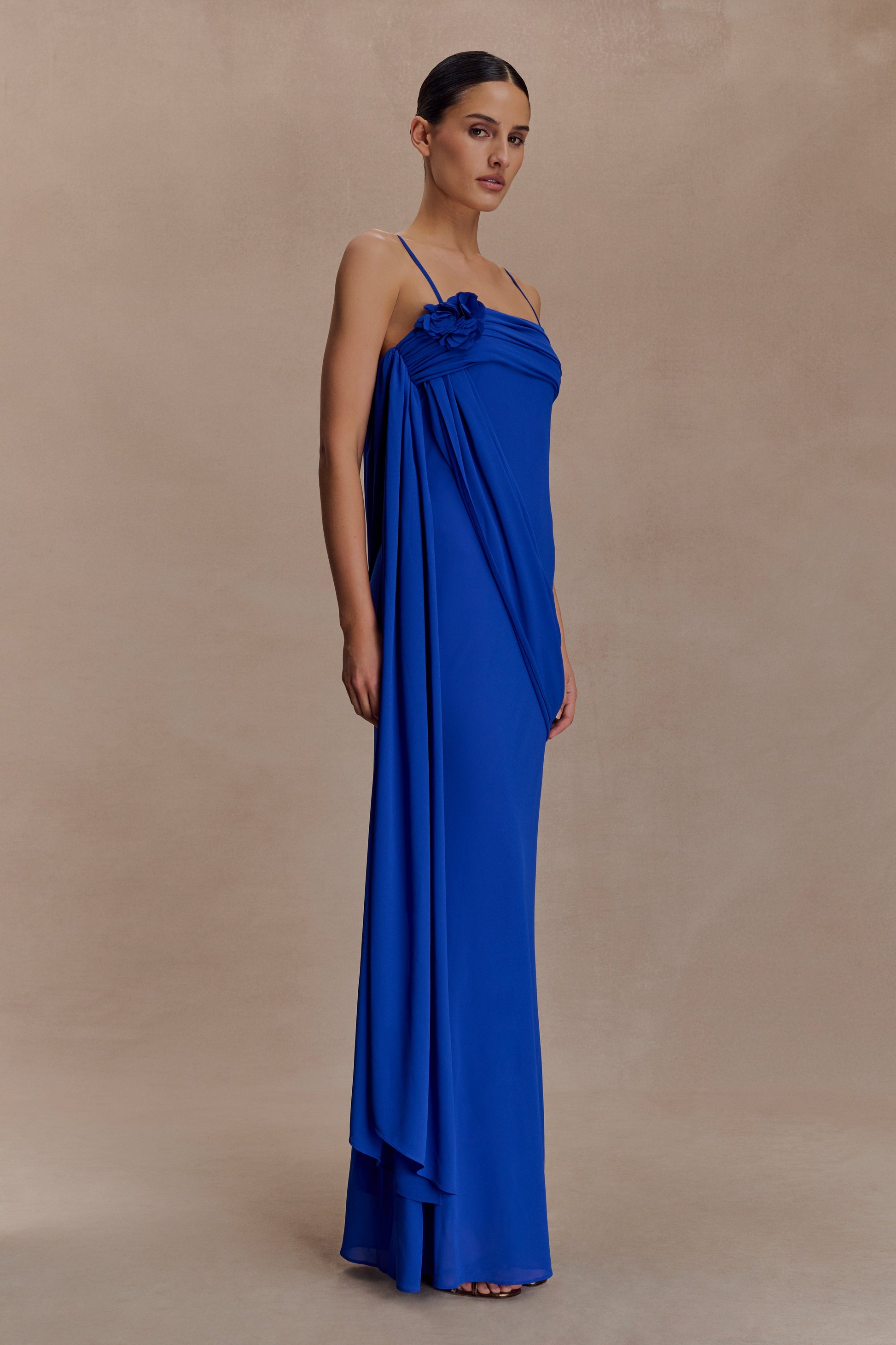 Leena Chiffon Maxi Dress - Cobalt #4