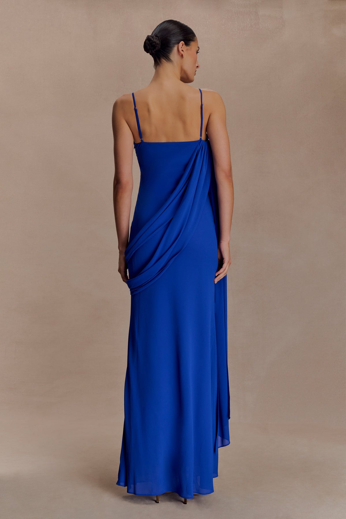 Leena Chiffon Maxi Dress - Cobalt #2
