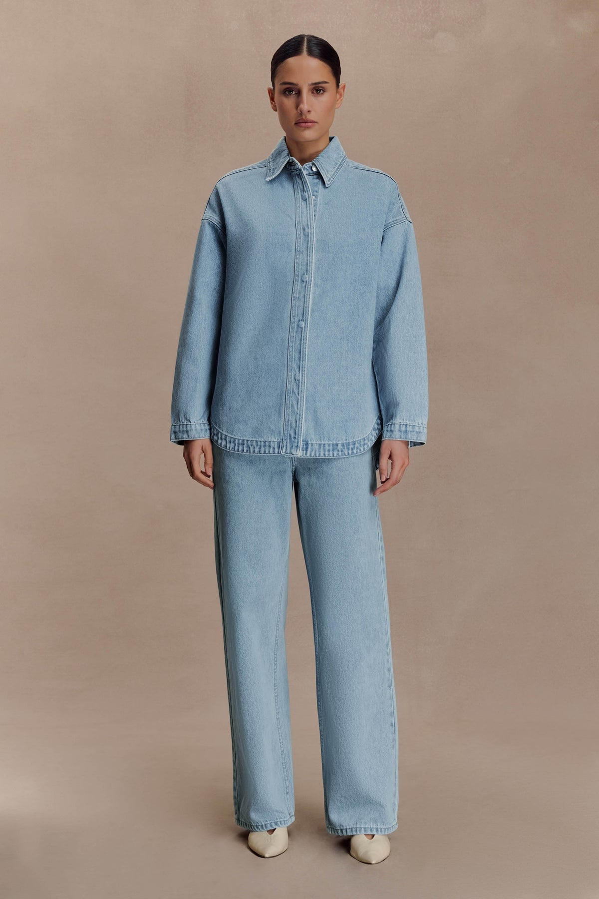 Lioda Oversized Denim Shirt - 80'S Blue