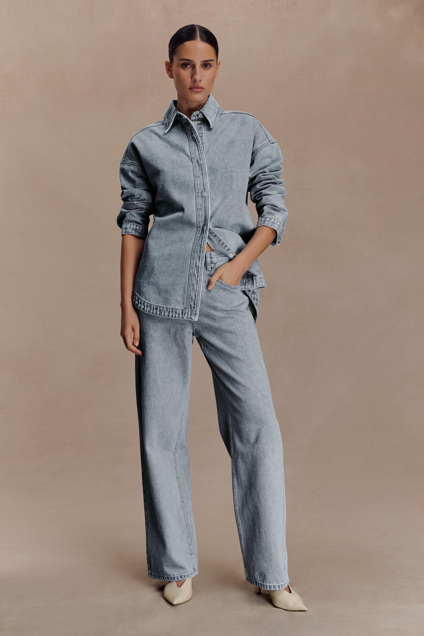 Lioda Oversized Denim Shirt - 80'S Blue