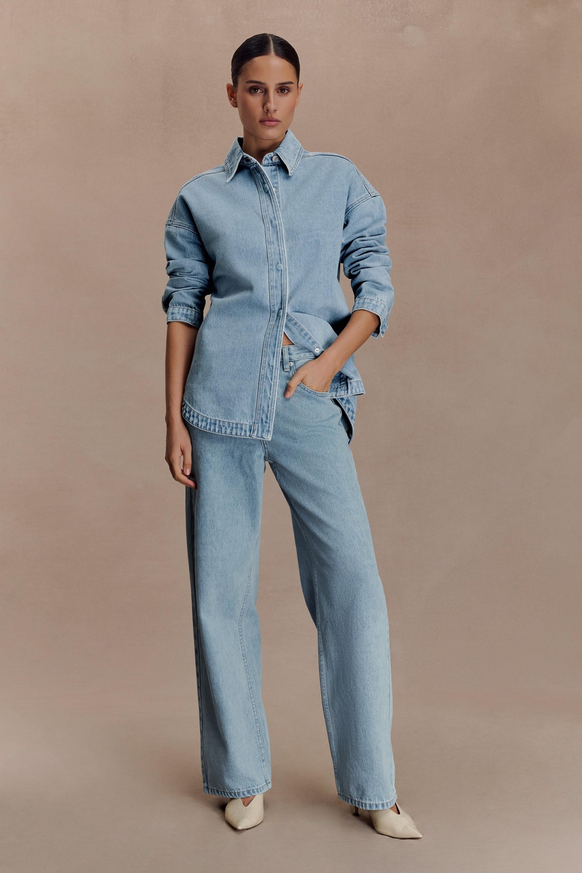 Lioda Oversized Denim Shirt - 80'S Blue #2