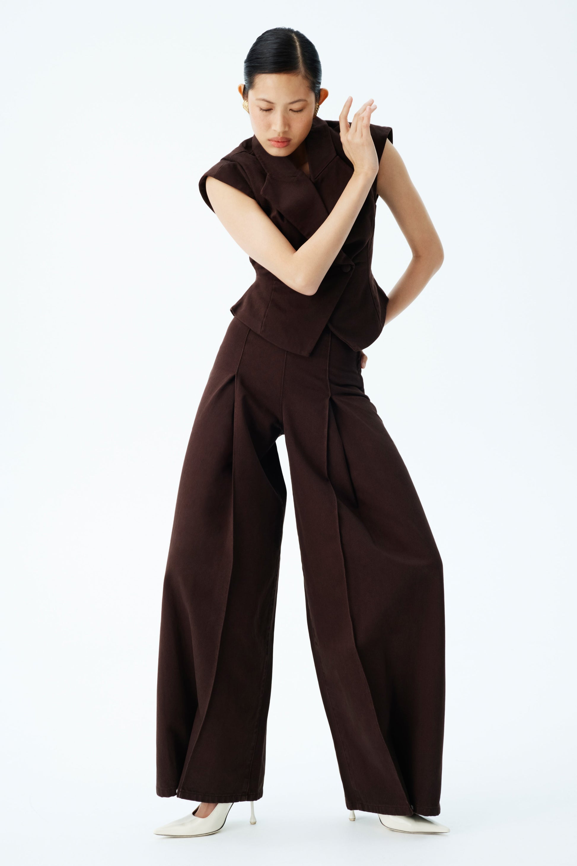 Beatrix High Rise Denim Jeans - Chocolate #2