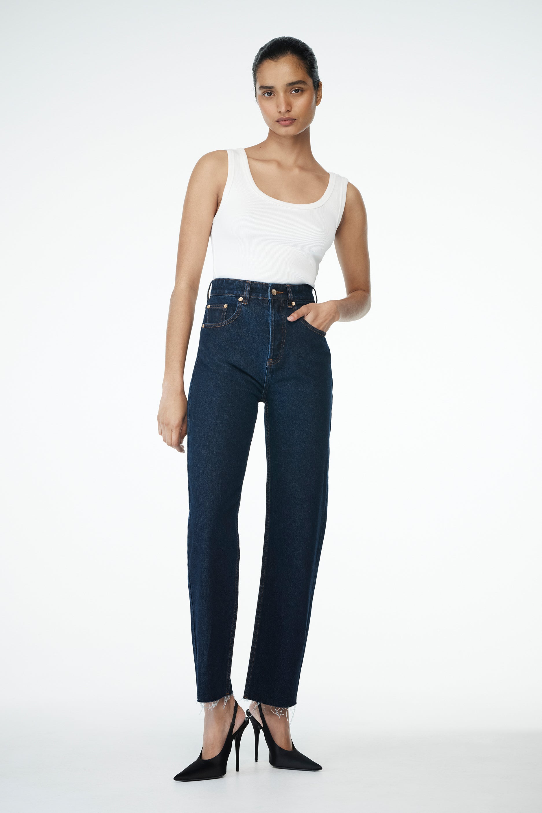 Tina Mom Jean - Indigo Blue #3