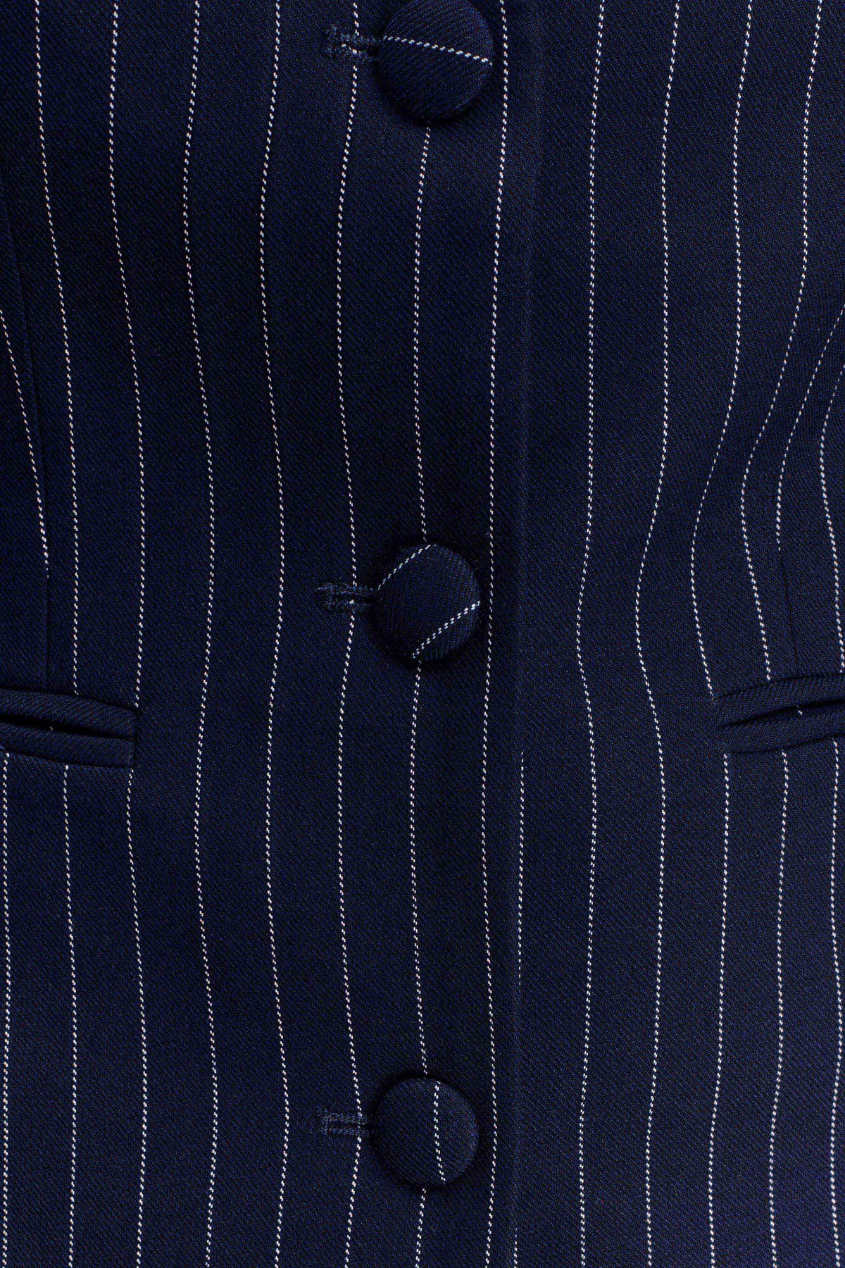 Bellamy Cinched Blazer - Navy Pinstripe #9