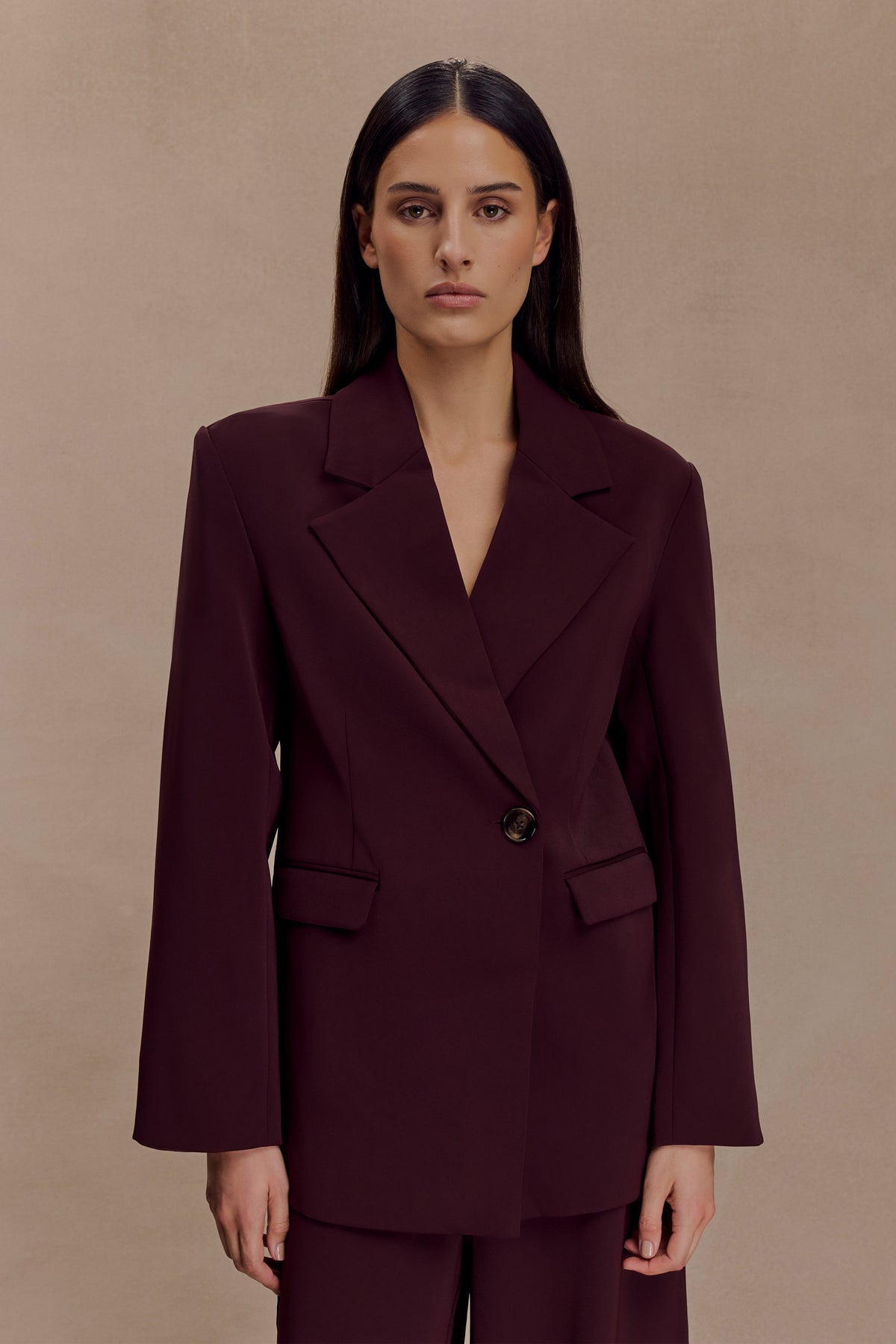 Mateo Oversized Blazer - Mahogany