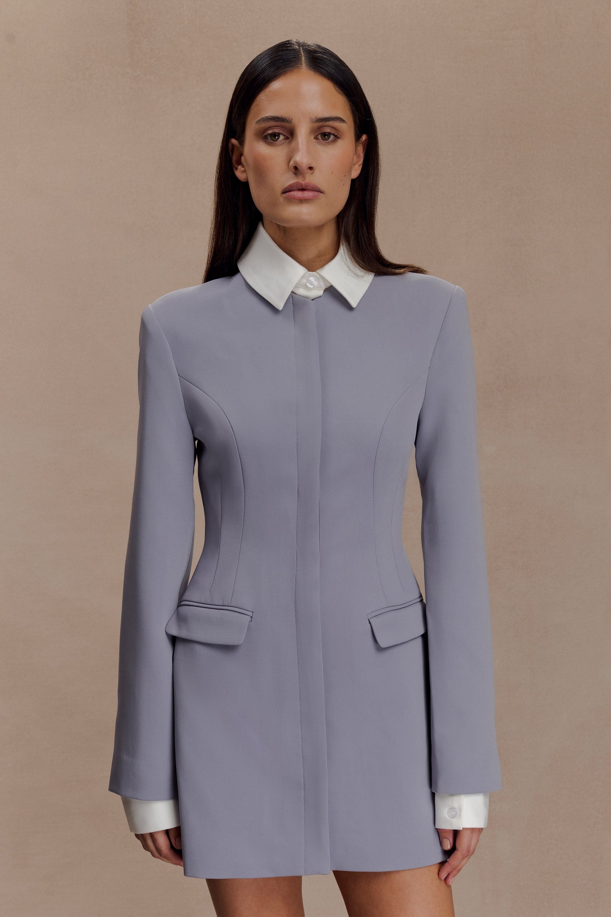 Gretchen Suiting Mini Dress - Grey #2